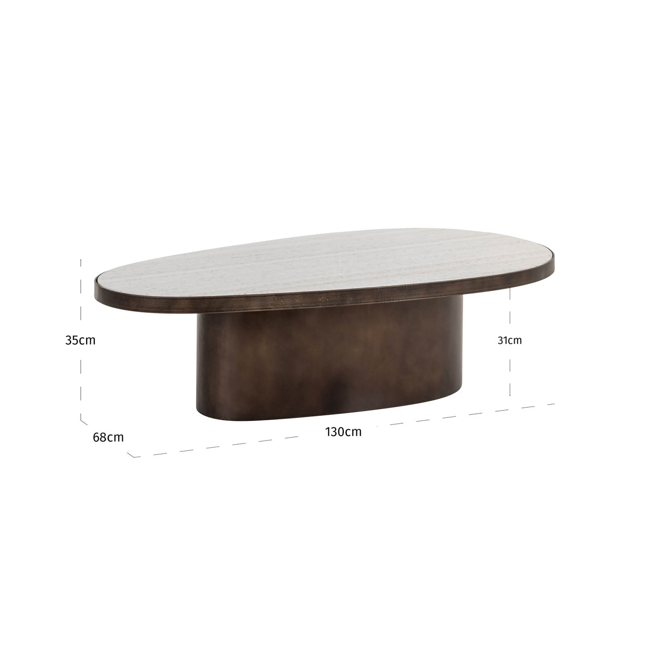 Coffee table Biloxi brown