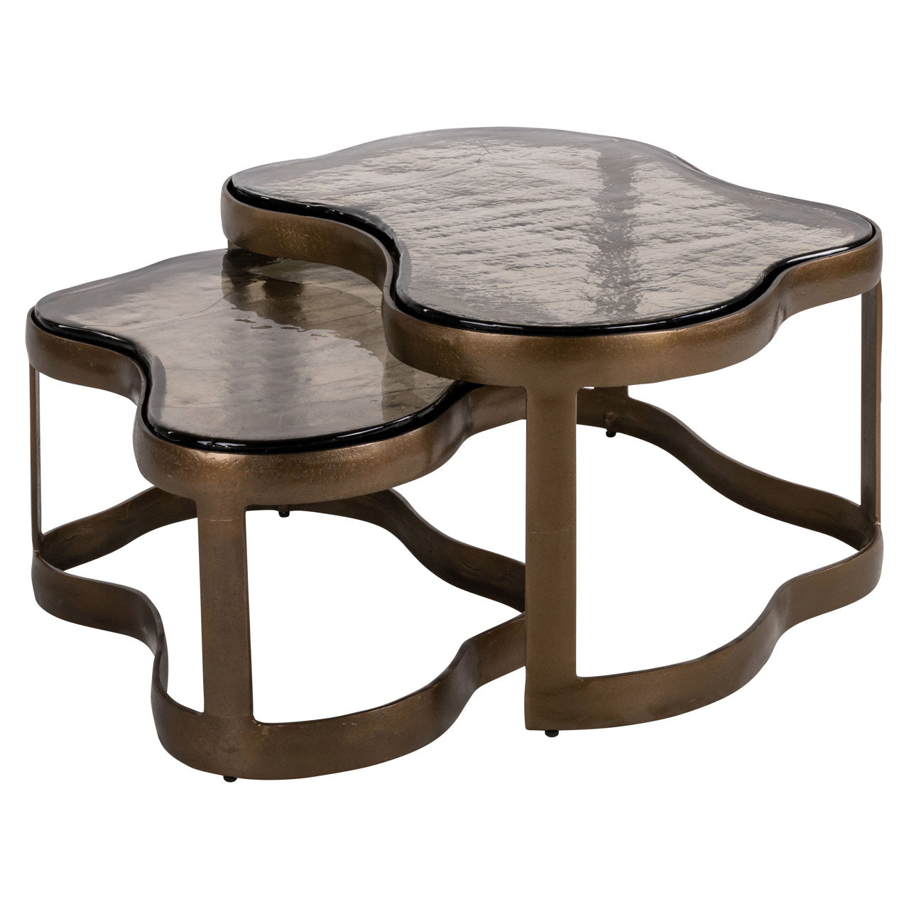 Coffee table Fairfield brass antique (Set of 2)