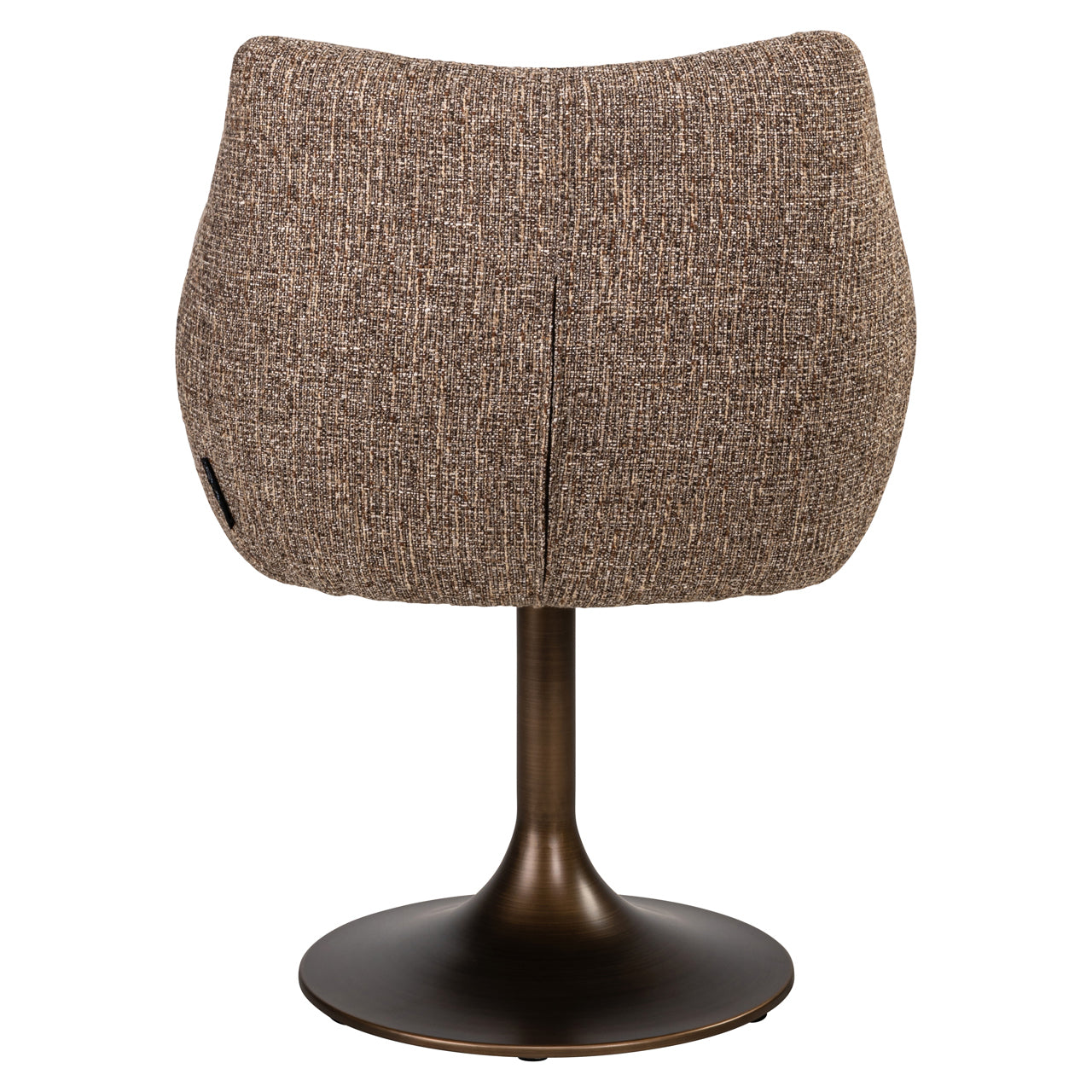 Dining chair Aldo brown tweed swivel