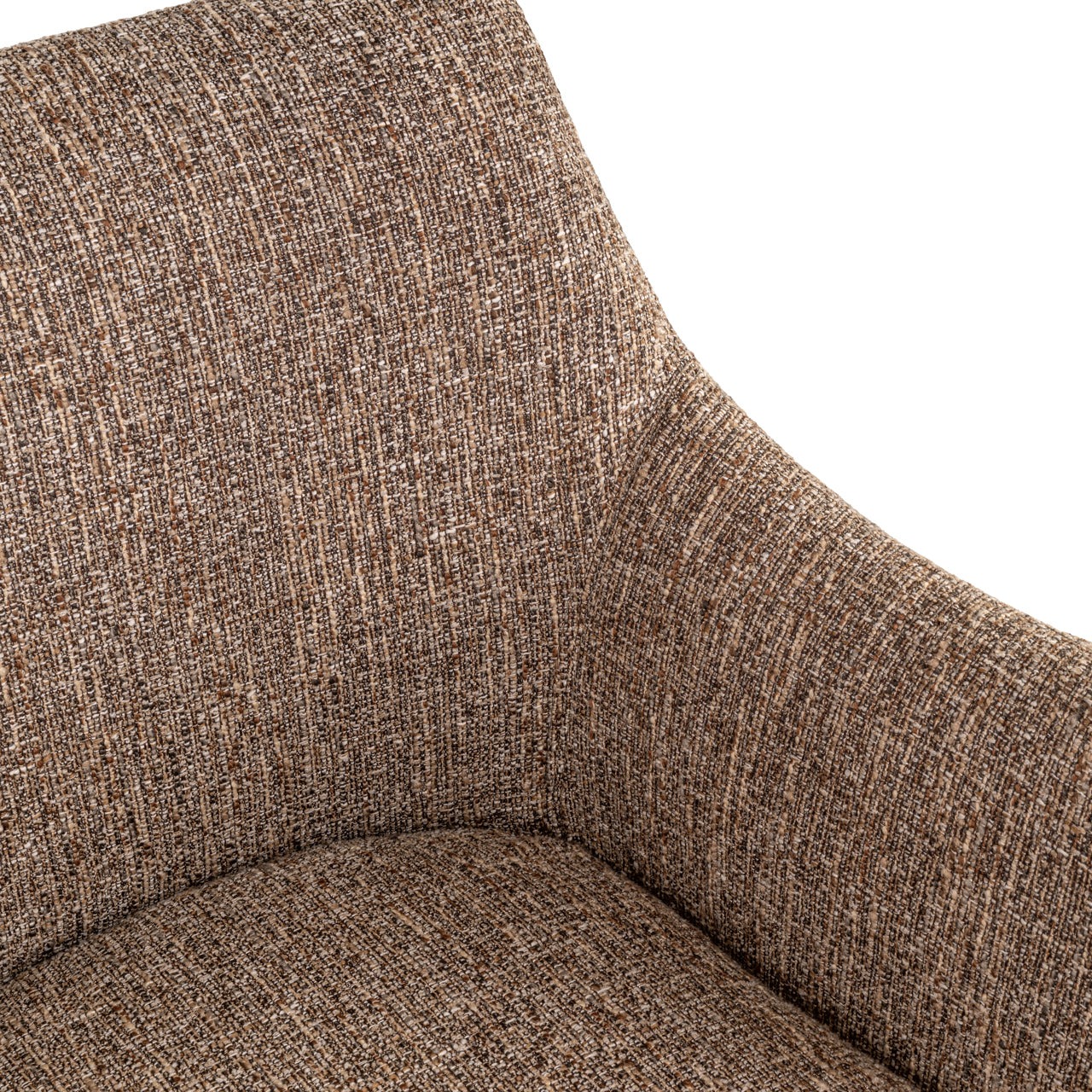 Dining chair Aldo brown tweed swivel