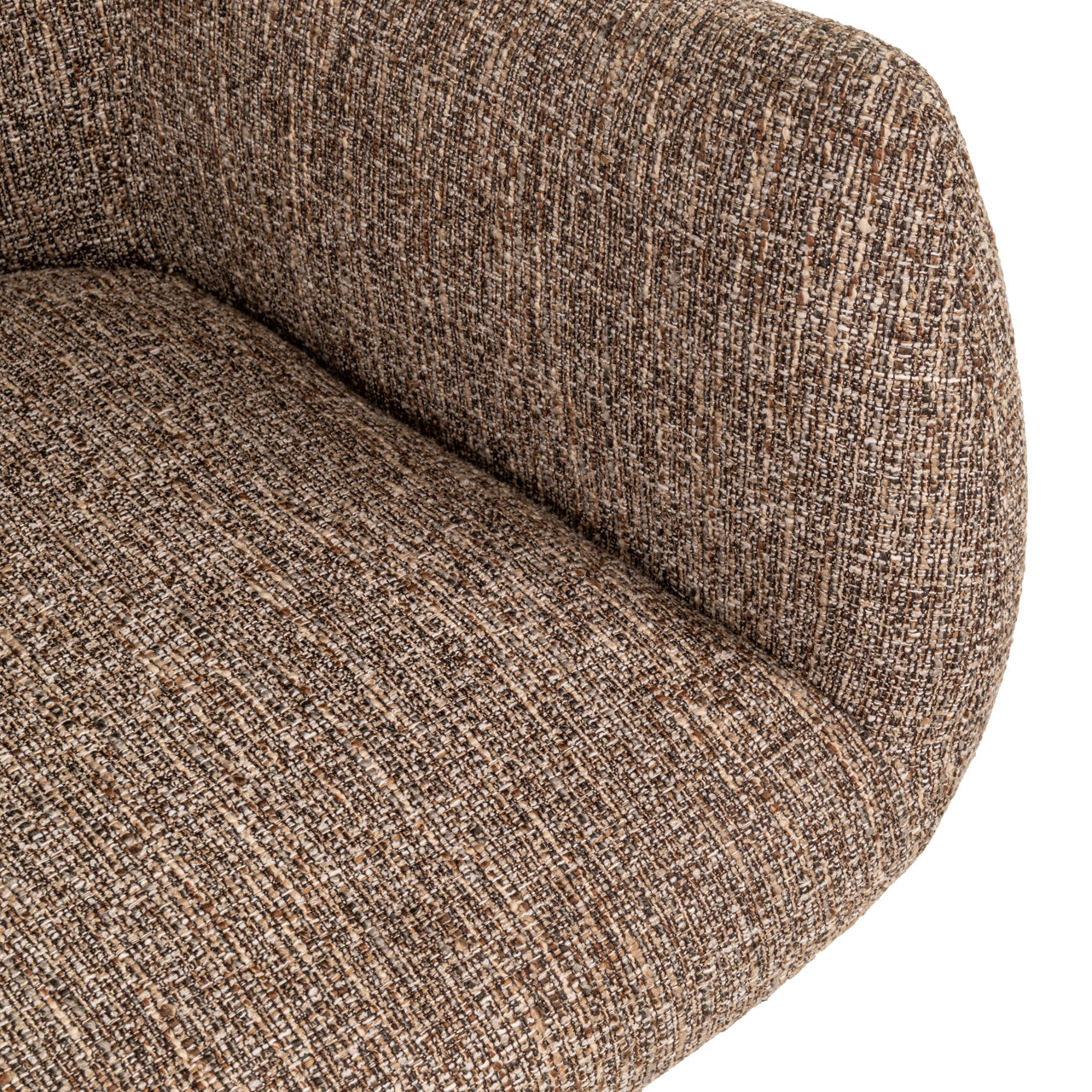 Dining chair Aldo brown tweed swivel