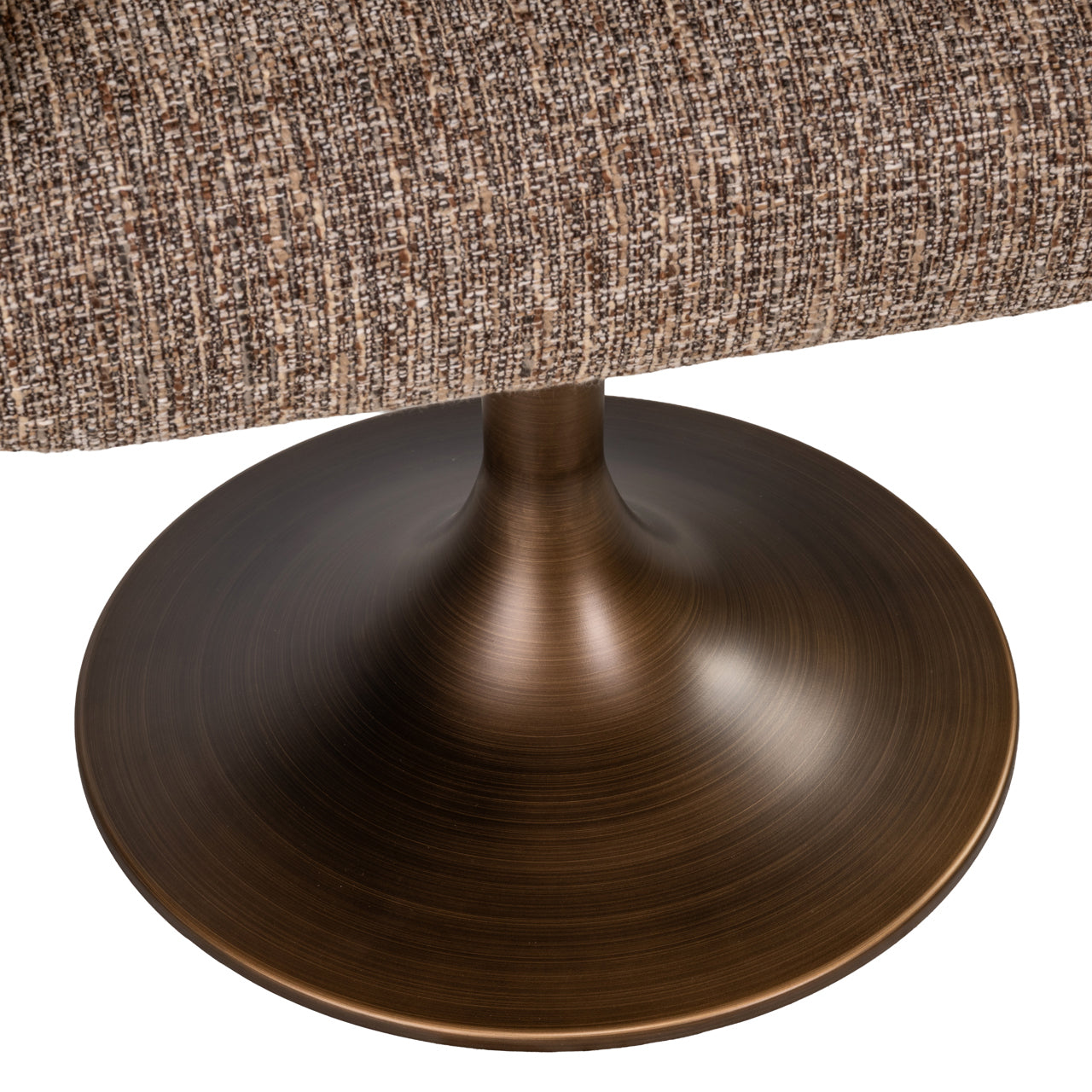 Dining chair Aldo brown tweed swivel