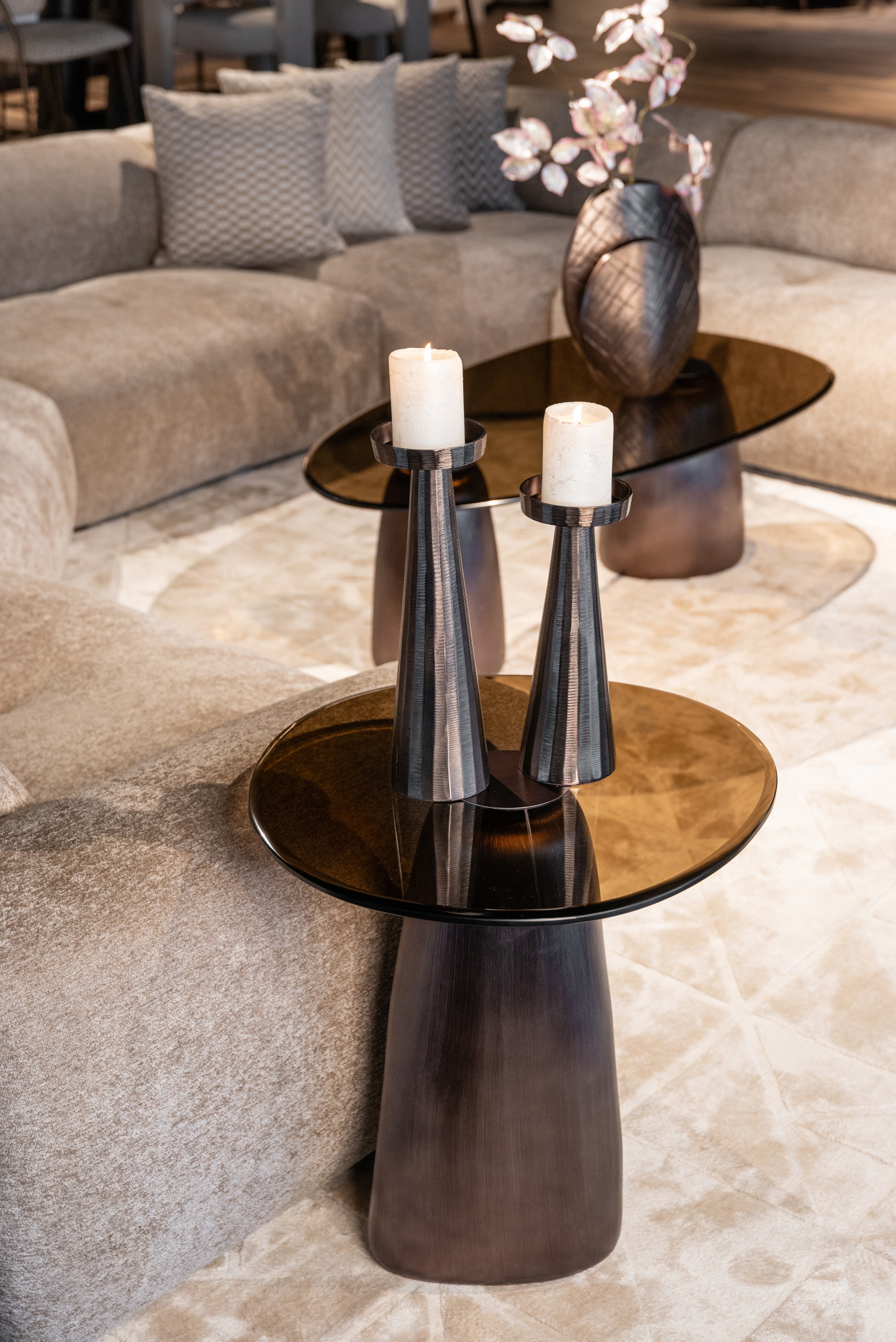 Coffee table Hayden bronze oval