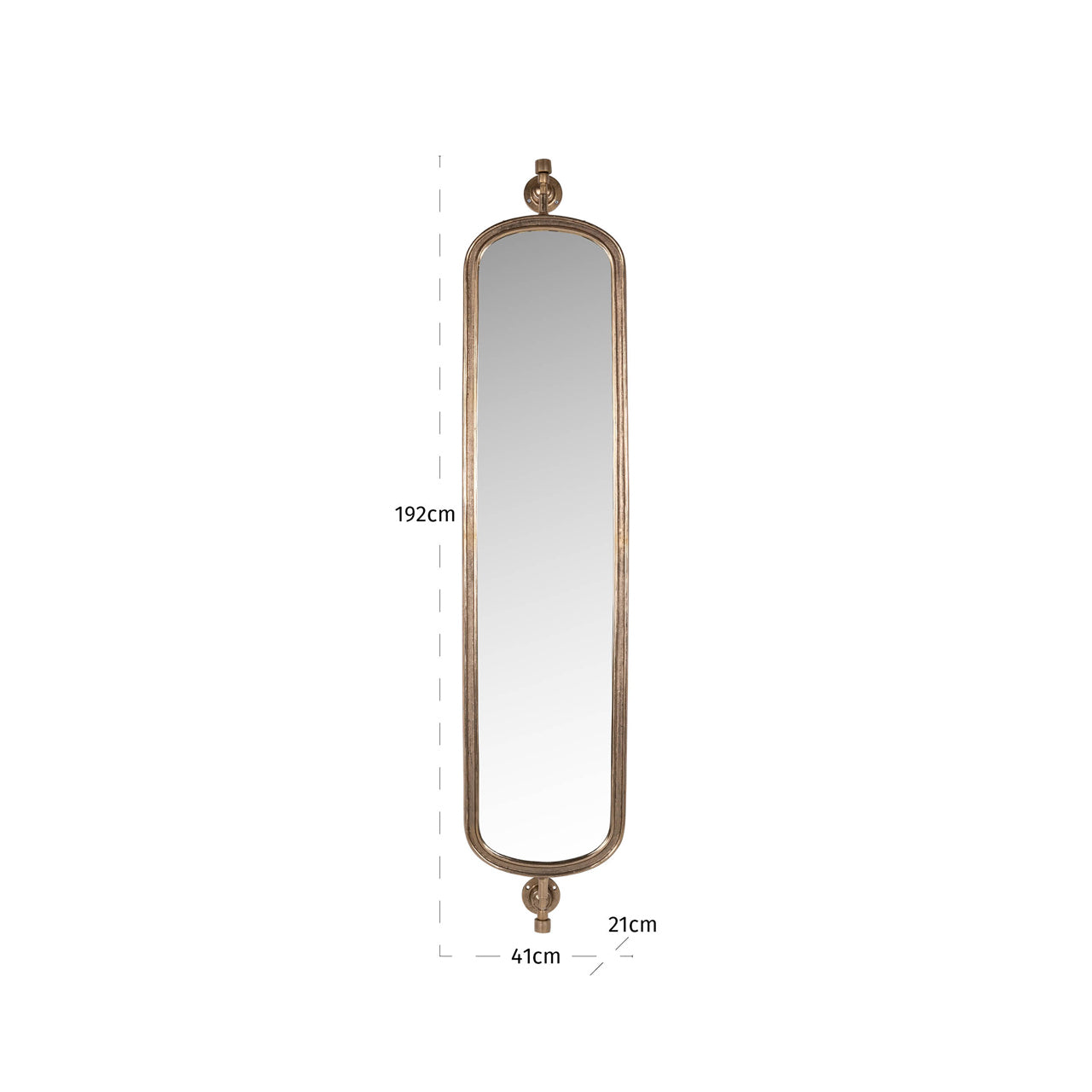 Mirror Hasting brass antique