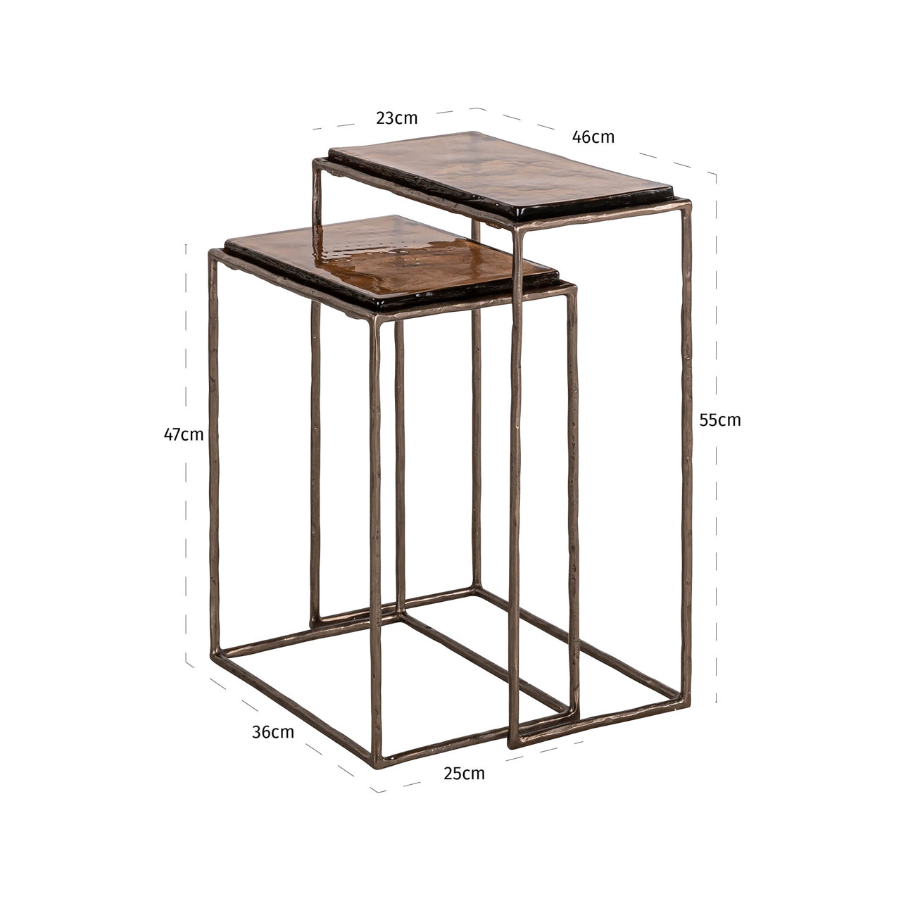 End table Villano bronze  (Set of 2)