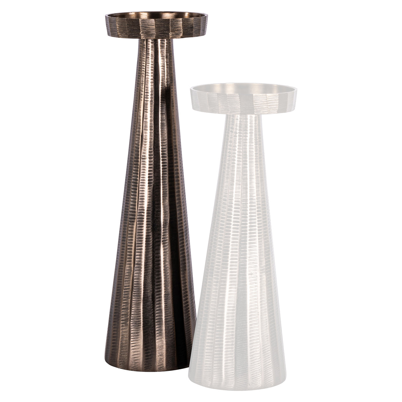 Candle holder Evola bronze L