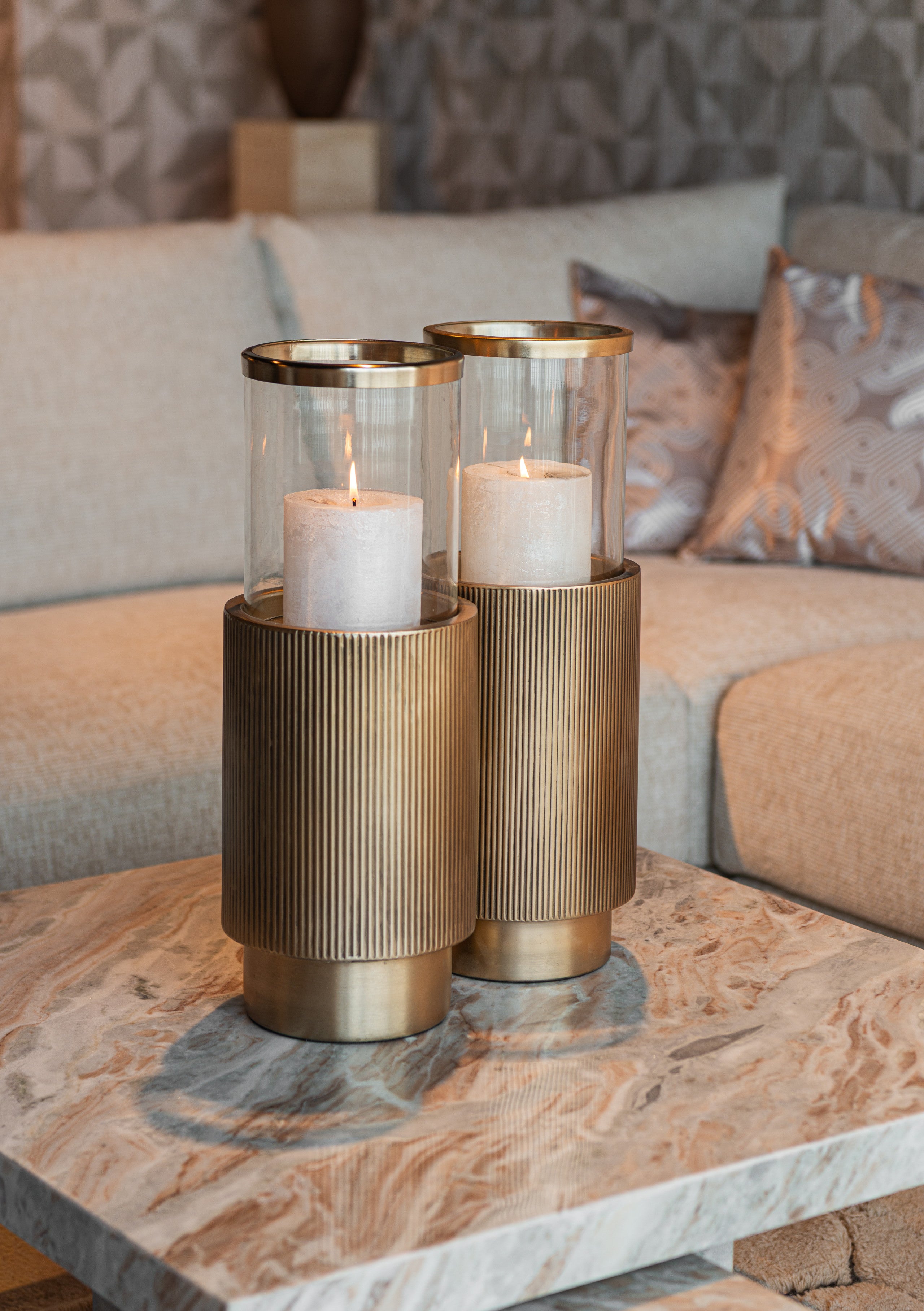 Hurricane light Soreli brass antique