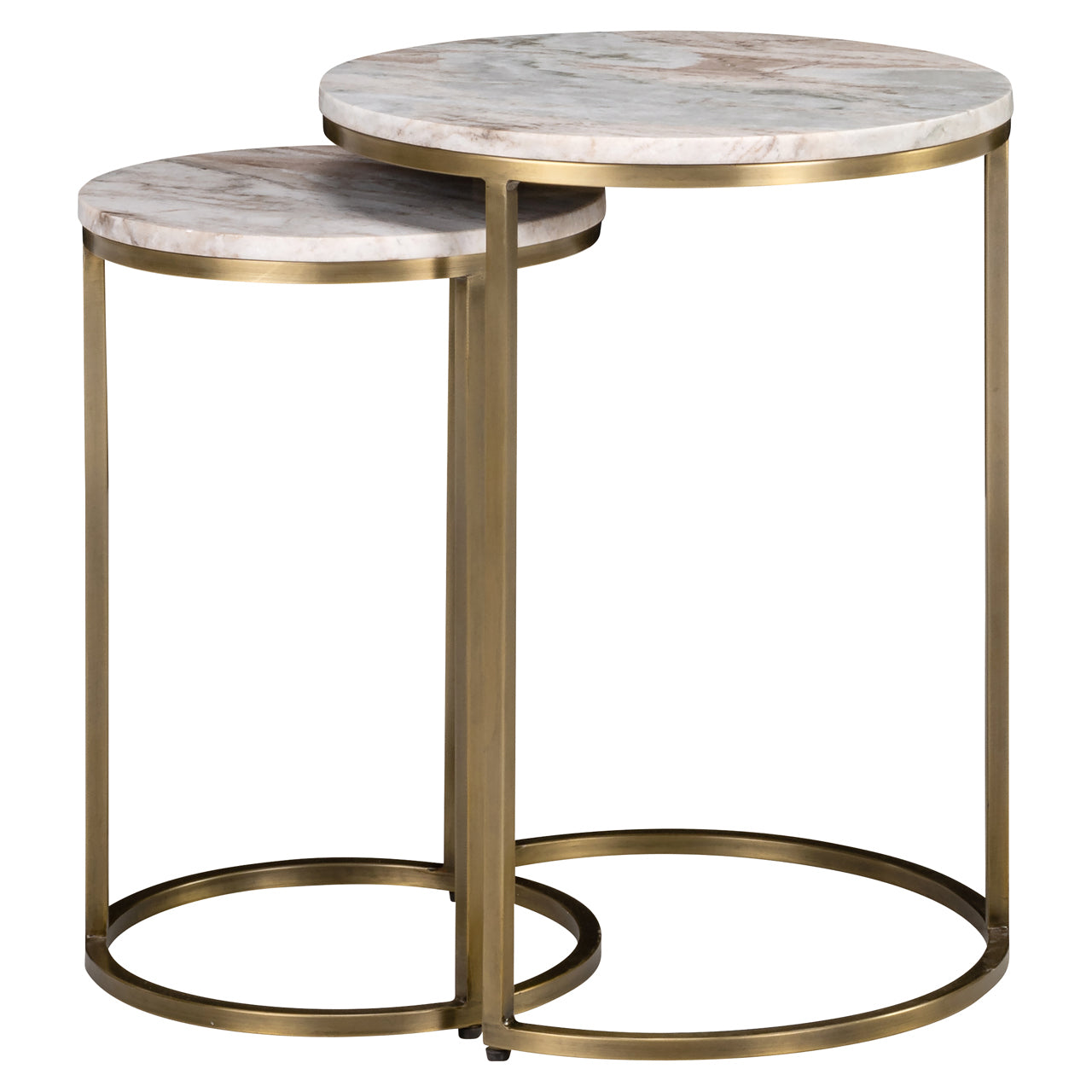 End table Bottega Blush beige (Set of 2)