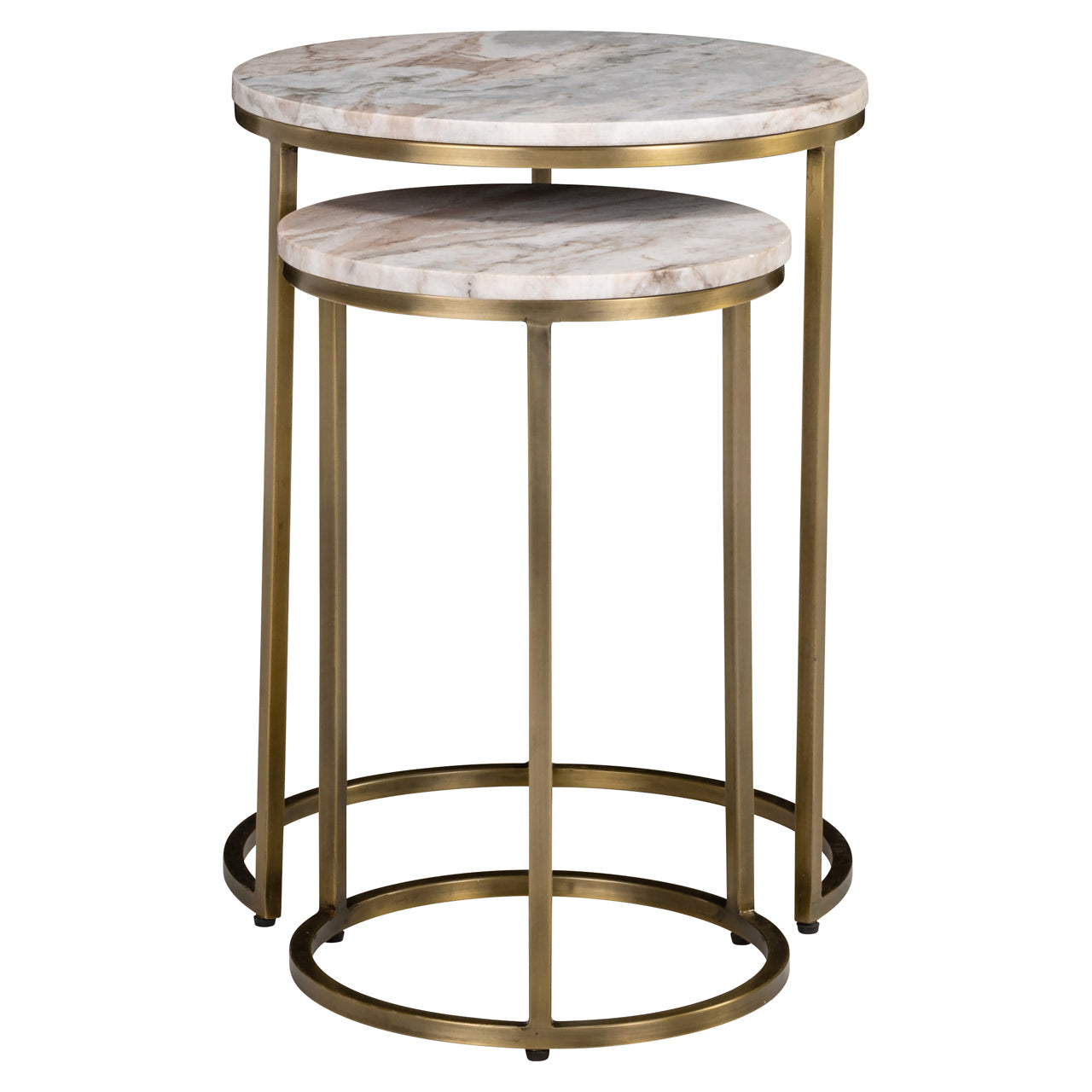 End table Bottega Blush beige (Set of 2)