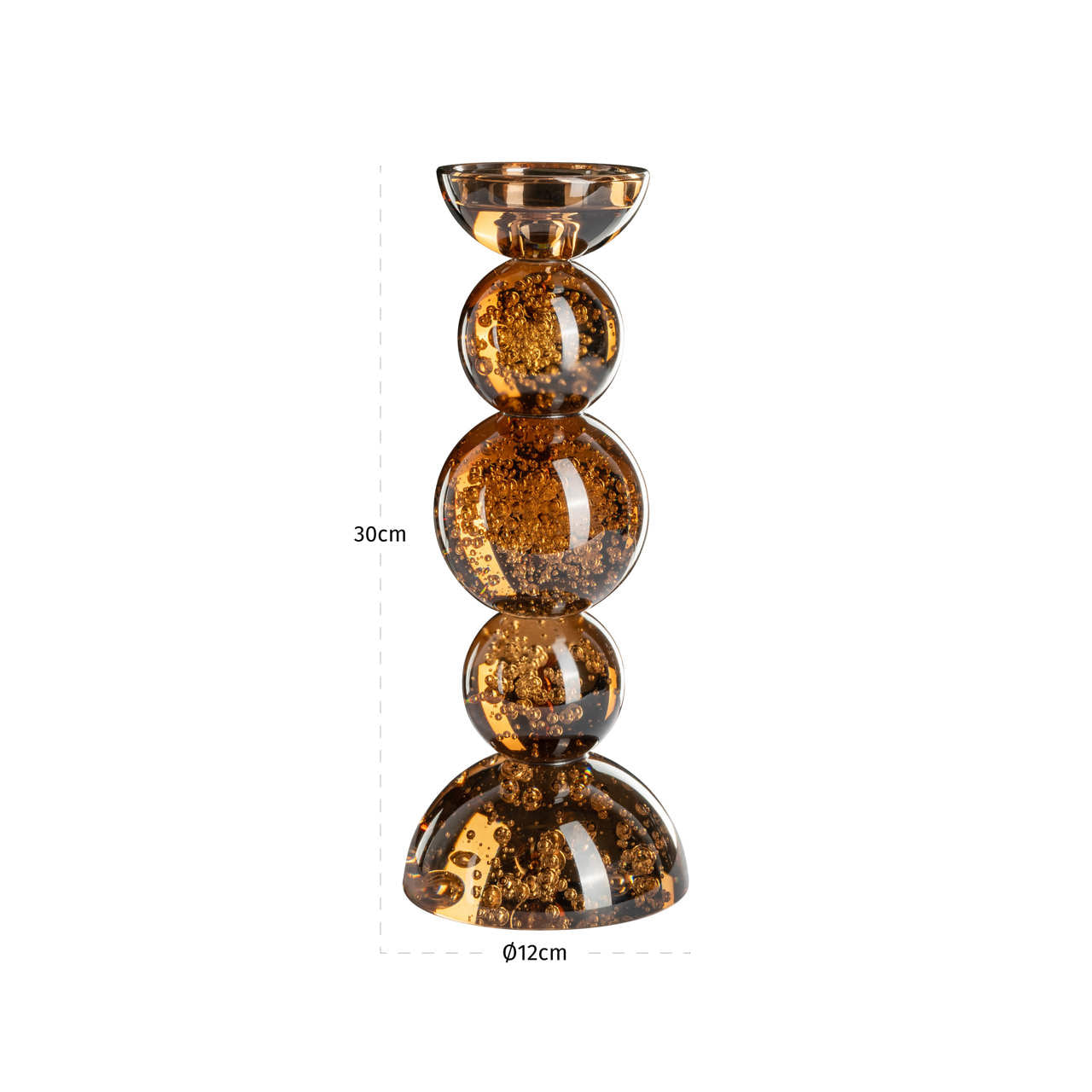Candle holder Jolita brown small