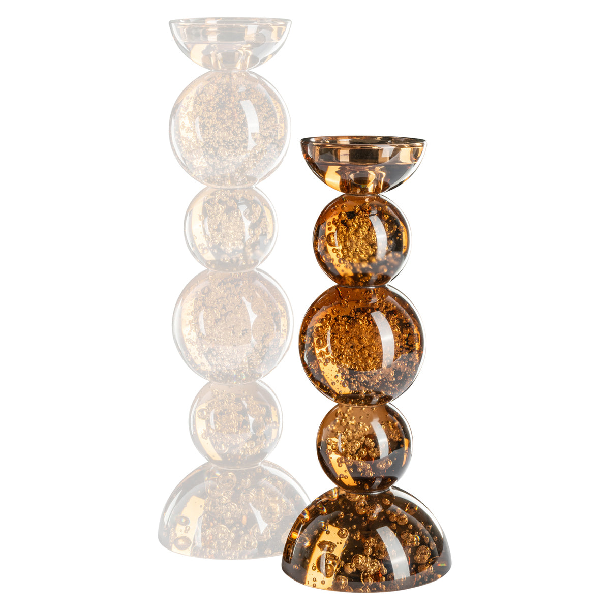 Candle holder Jolita brown small