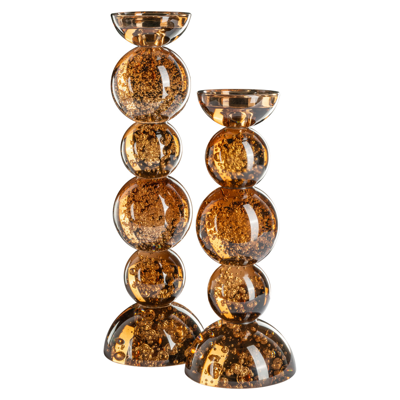 Candle holder Jolita brown large