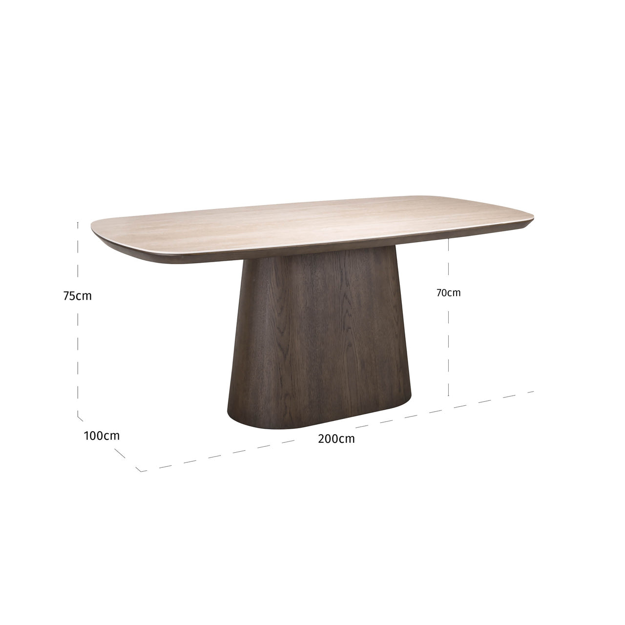 Dining table Ritz brown 200
