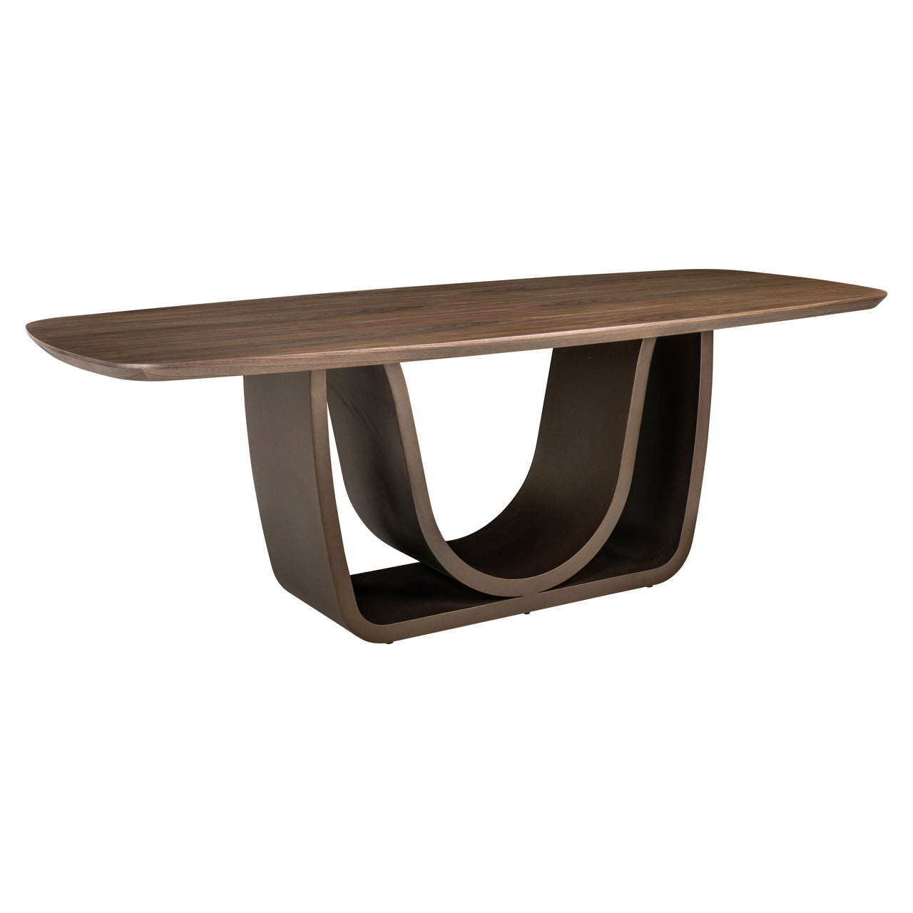 Dining table Windsor walnut 230 brass base
