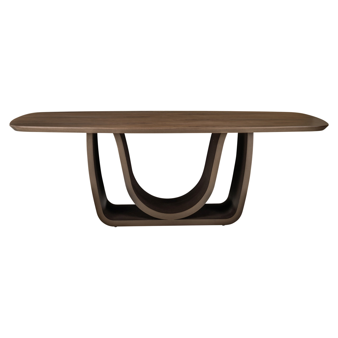 Dining table Windsor walnut 230 brass base