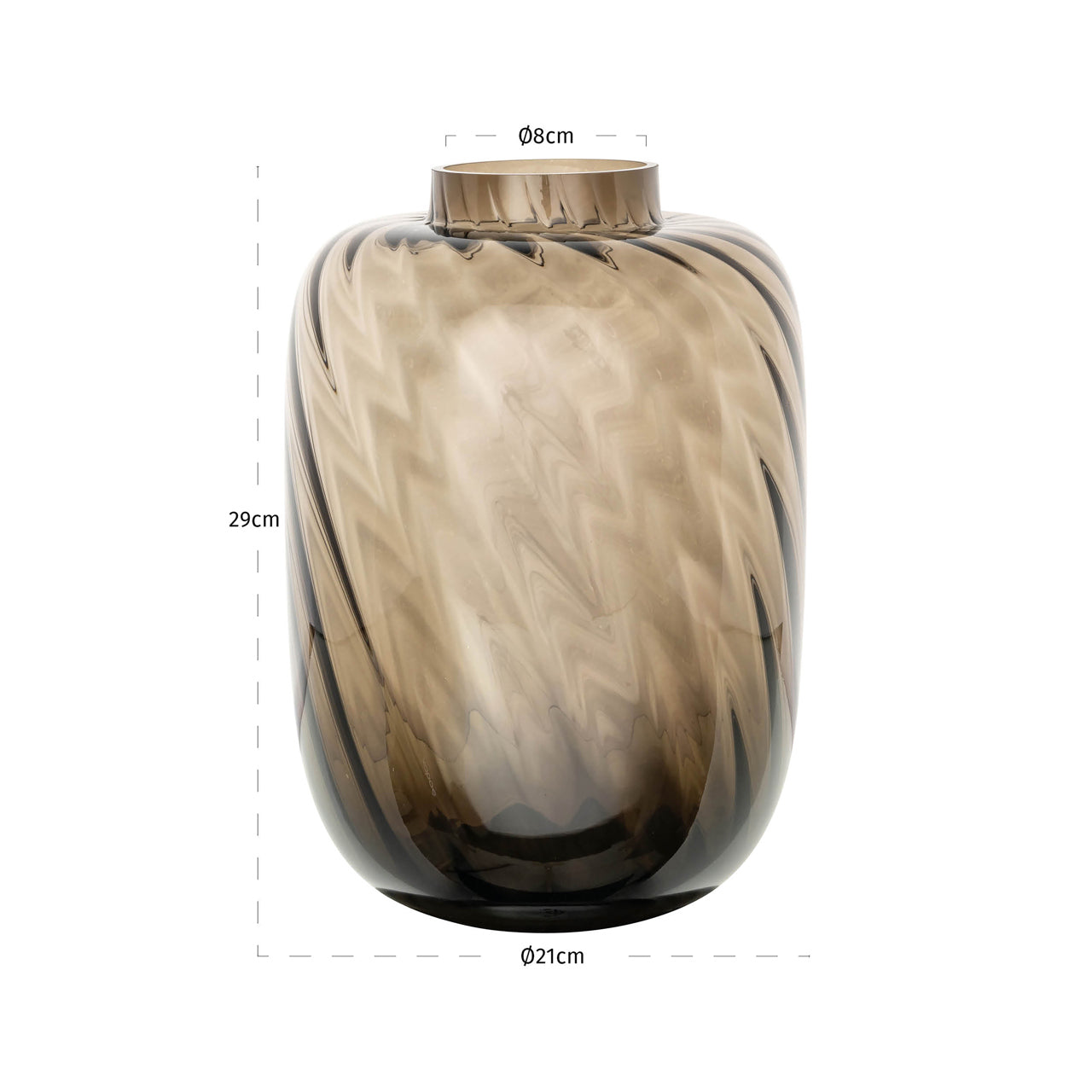 Vase Elora brown small