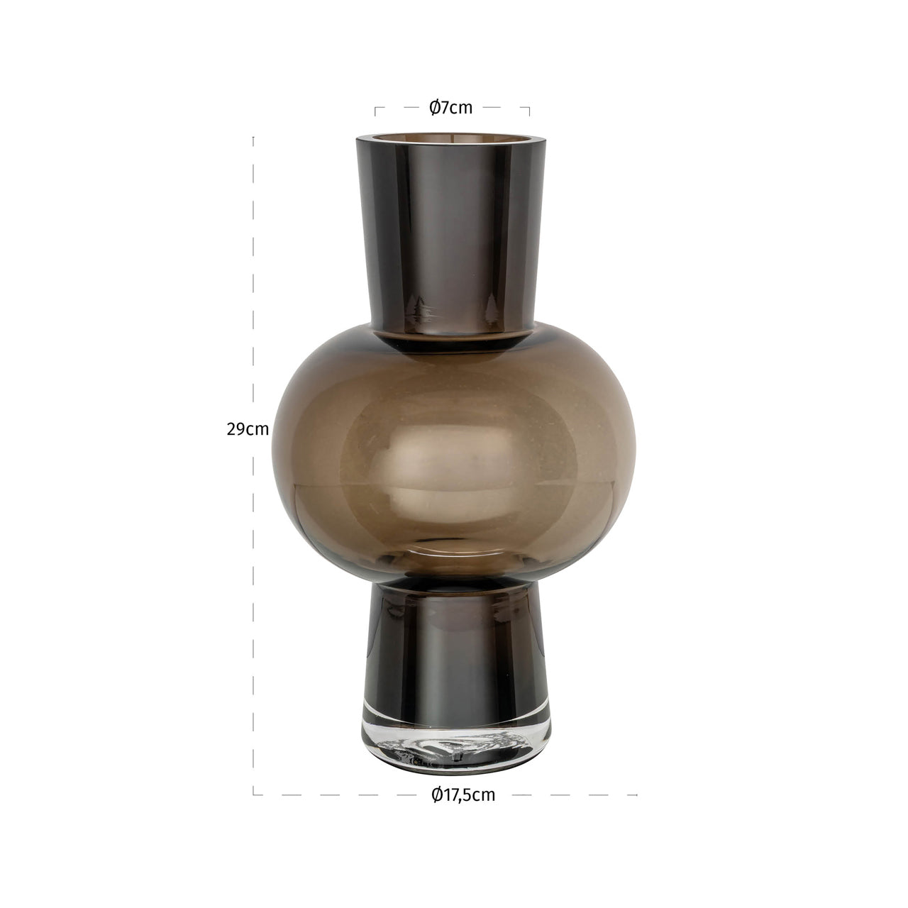 Vase Liora brown small