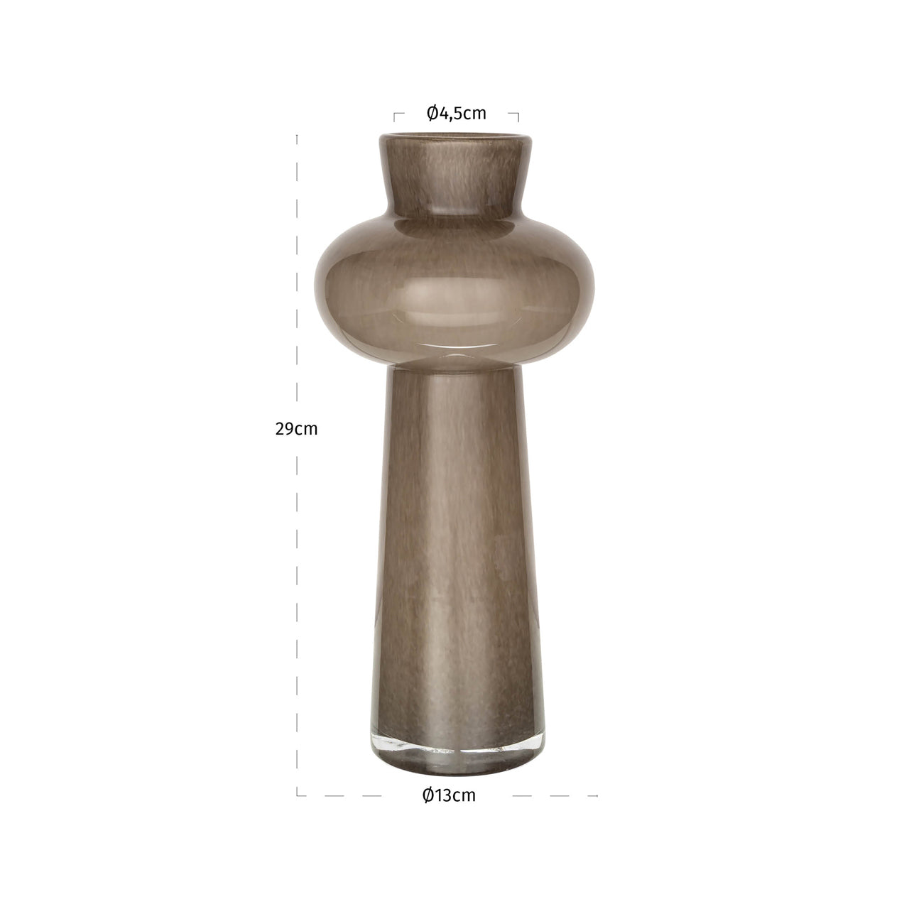 Vase Lunor taupe small