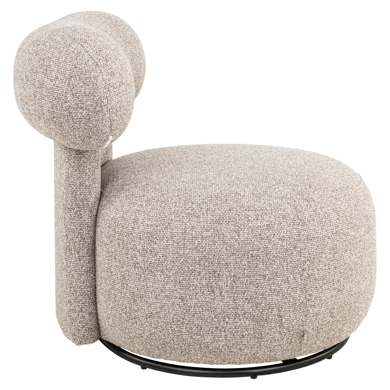Lounge chair Kaya cayenne brown swivel