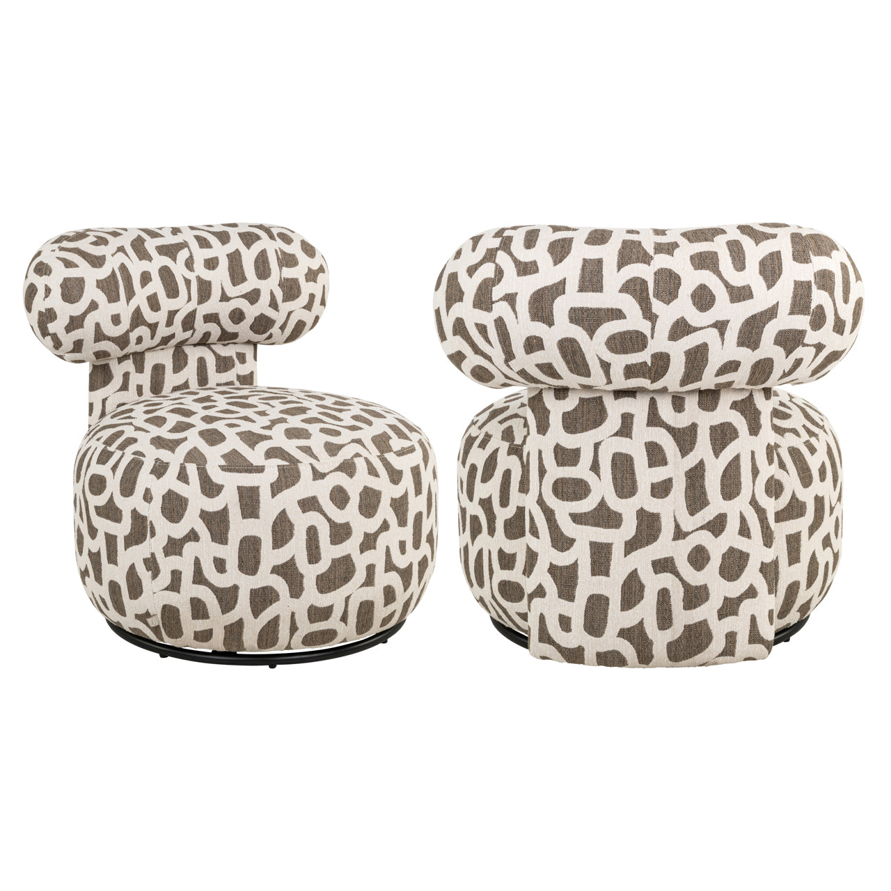 Lounge chair Kaya weave brown