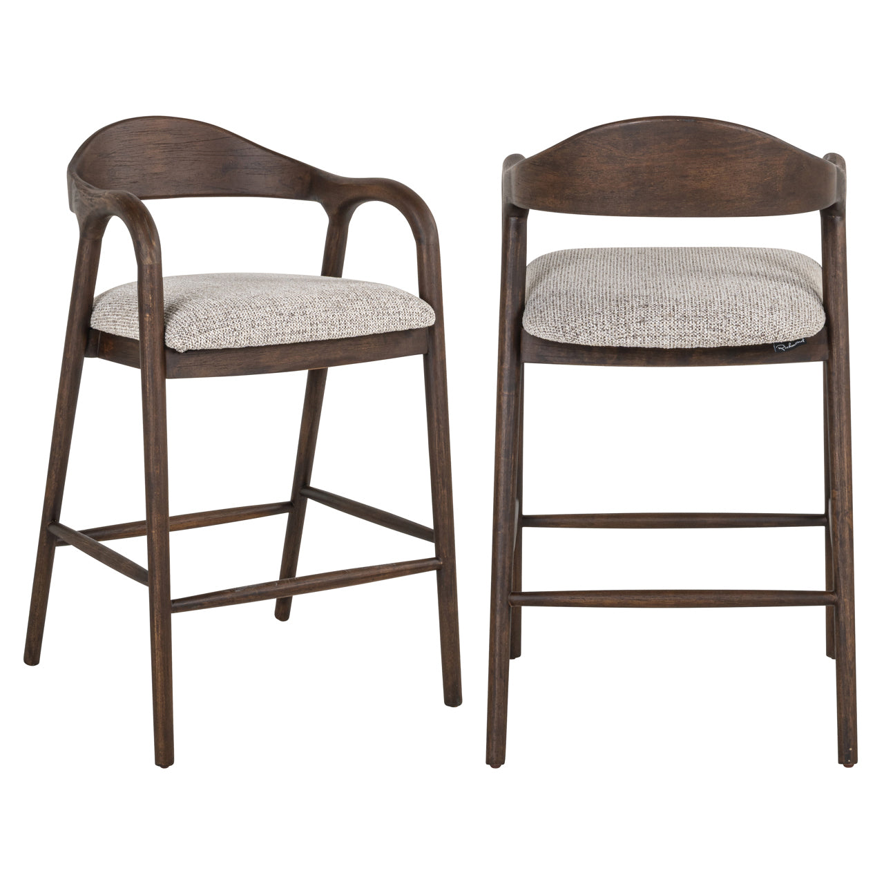 Counter stool Mihara mocca fancy fire retardant