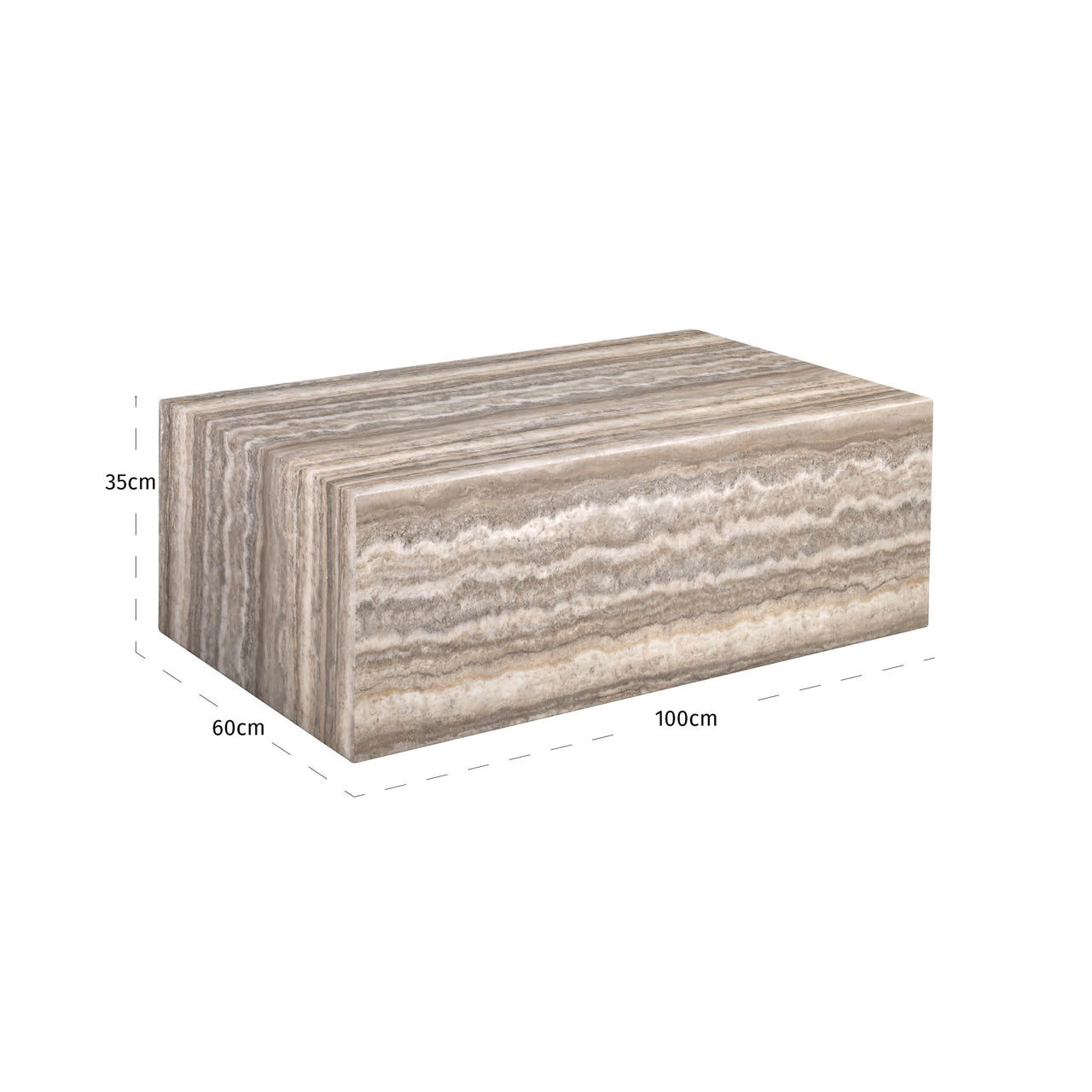 Sofa element Dulce grey coffee table