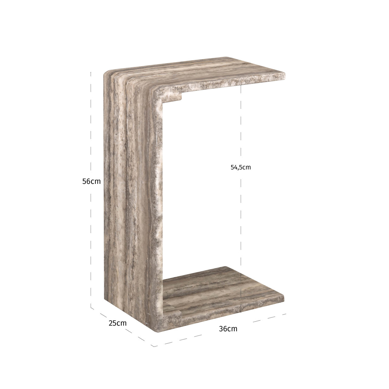Sofa side table Dulce grey