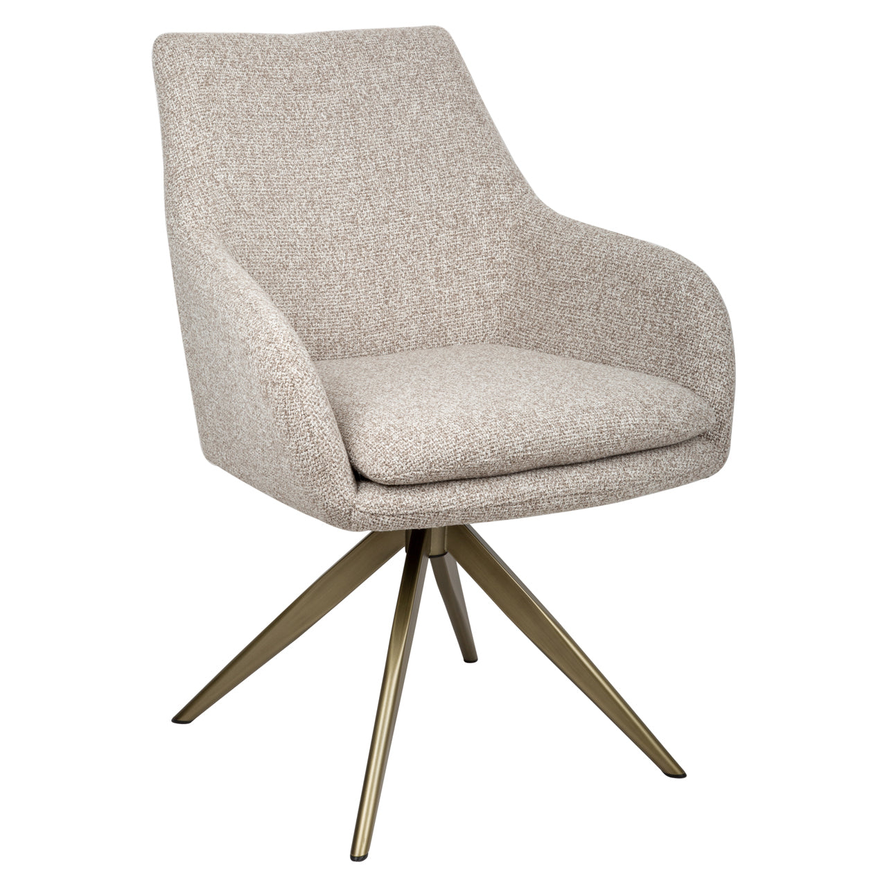 Dining chair Lisonne cayenne brown swivel fire retardant