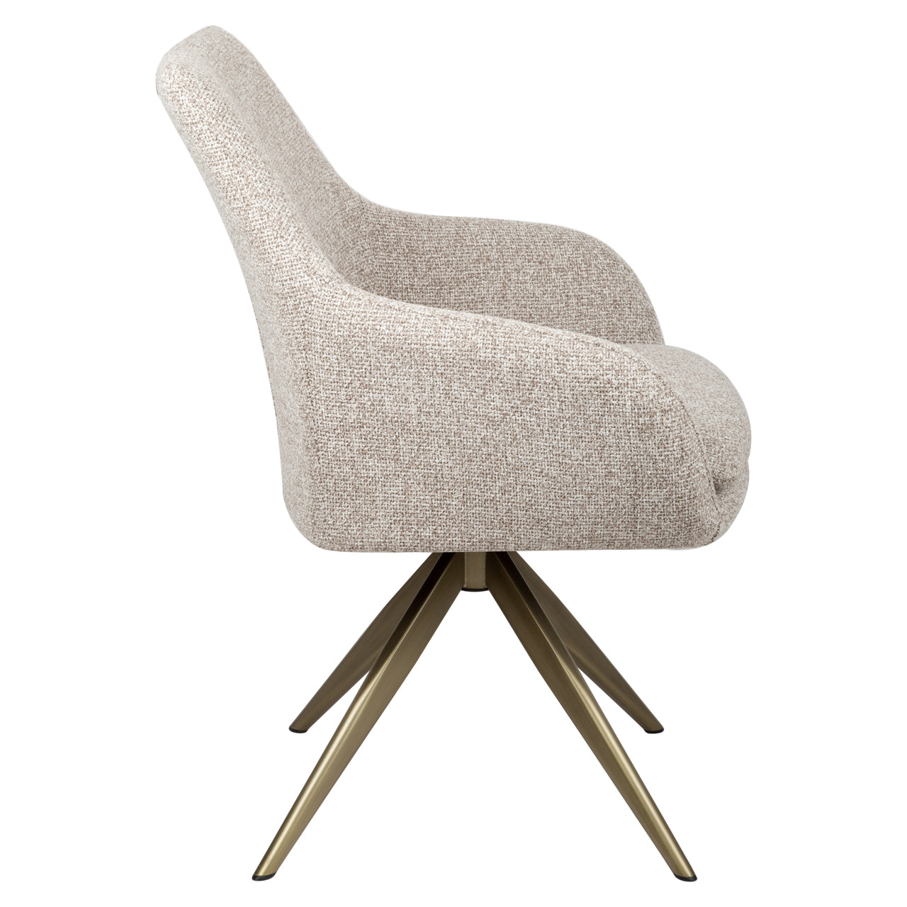 Dining chair Lisonne cayenne brown swivel fire retardant