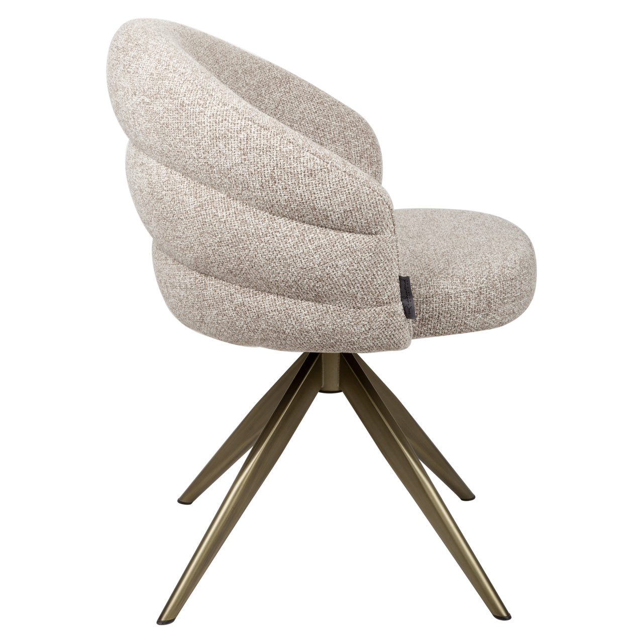 Dining chair Zendaya cayenne brown swivel fire retardant