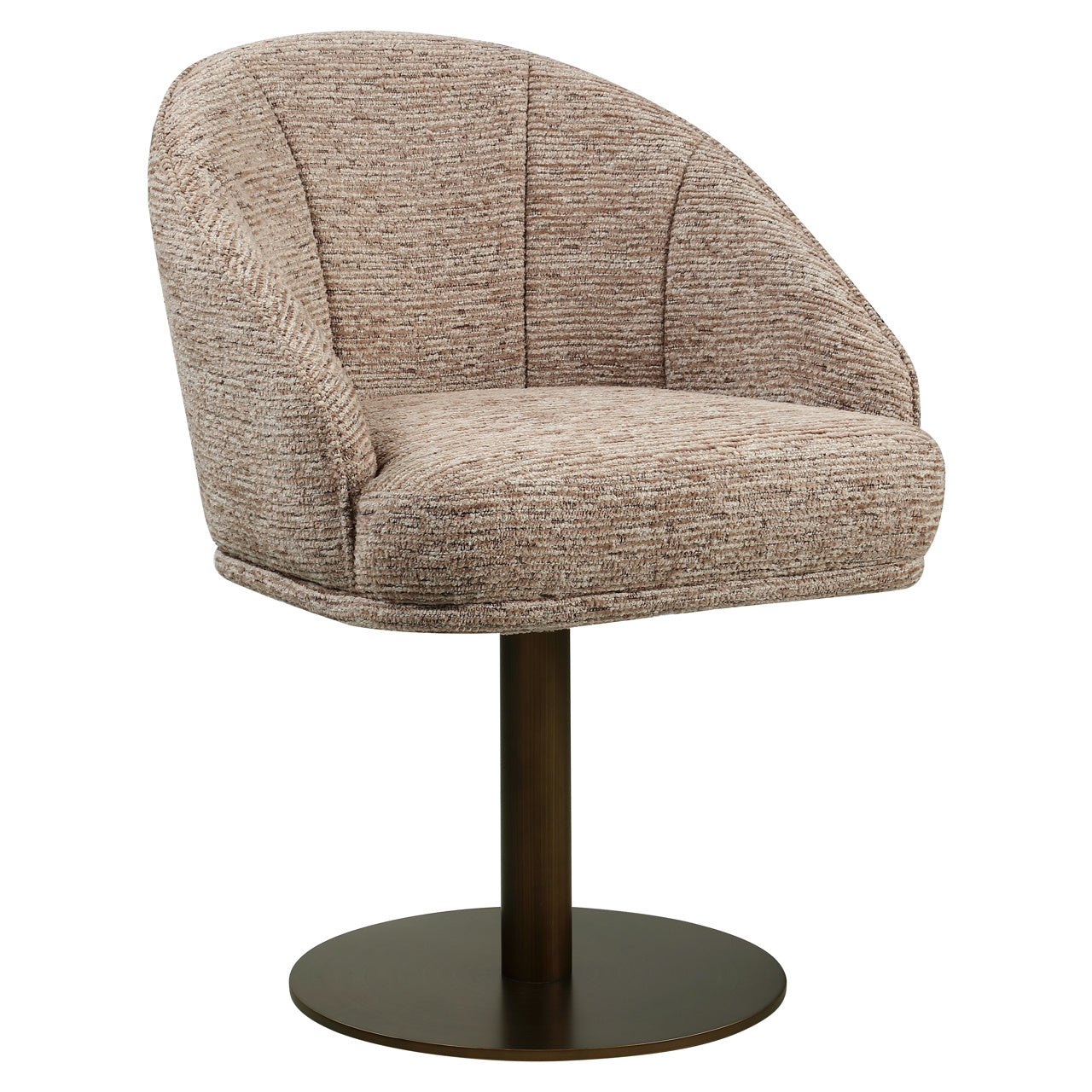 Dining chair Beverly mocca linear swivel