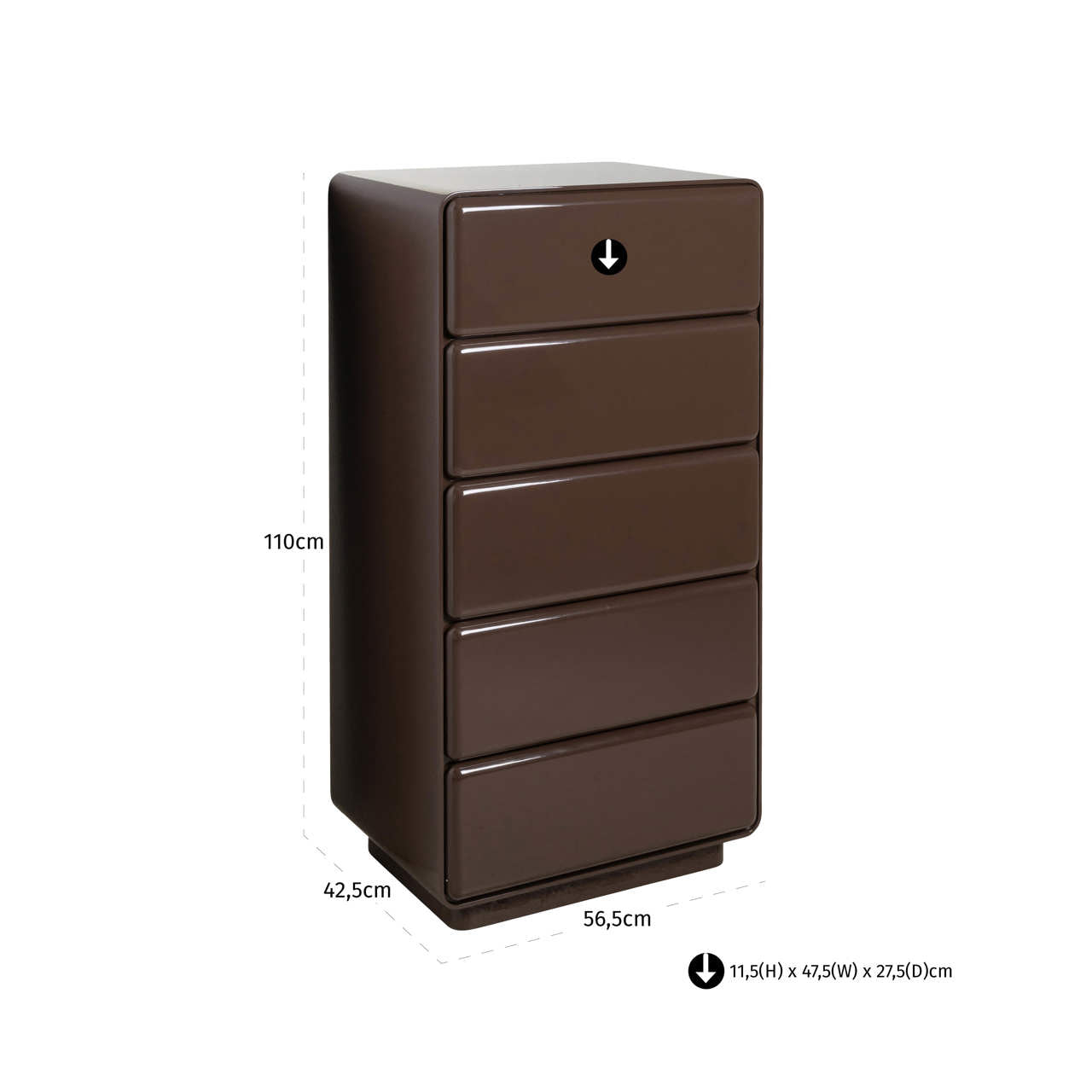 Multi drawer cabinet Lizzie Chestnut