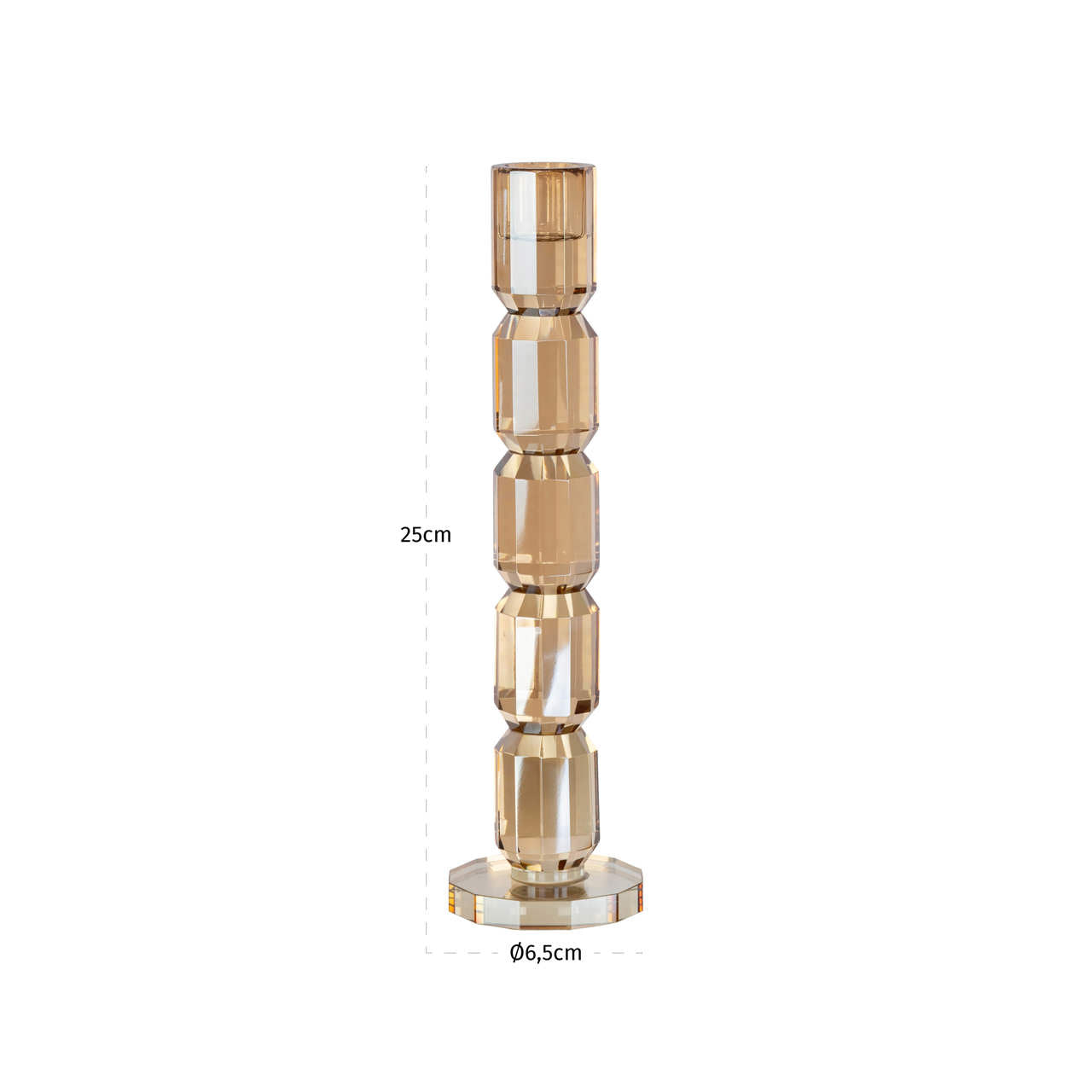 Candle holder Dita Champagne large