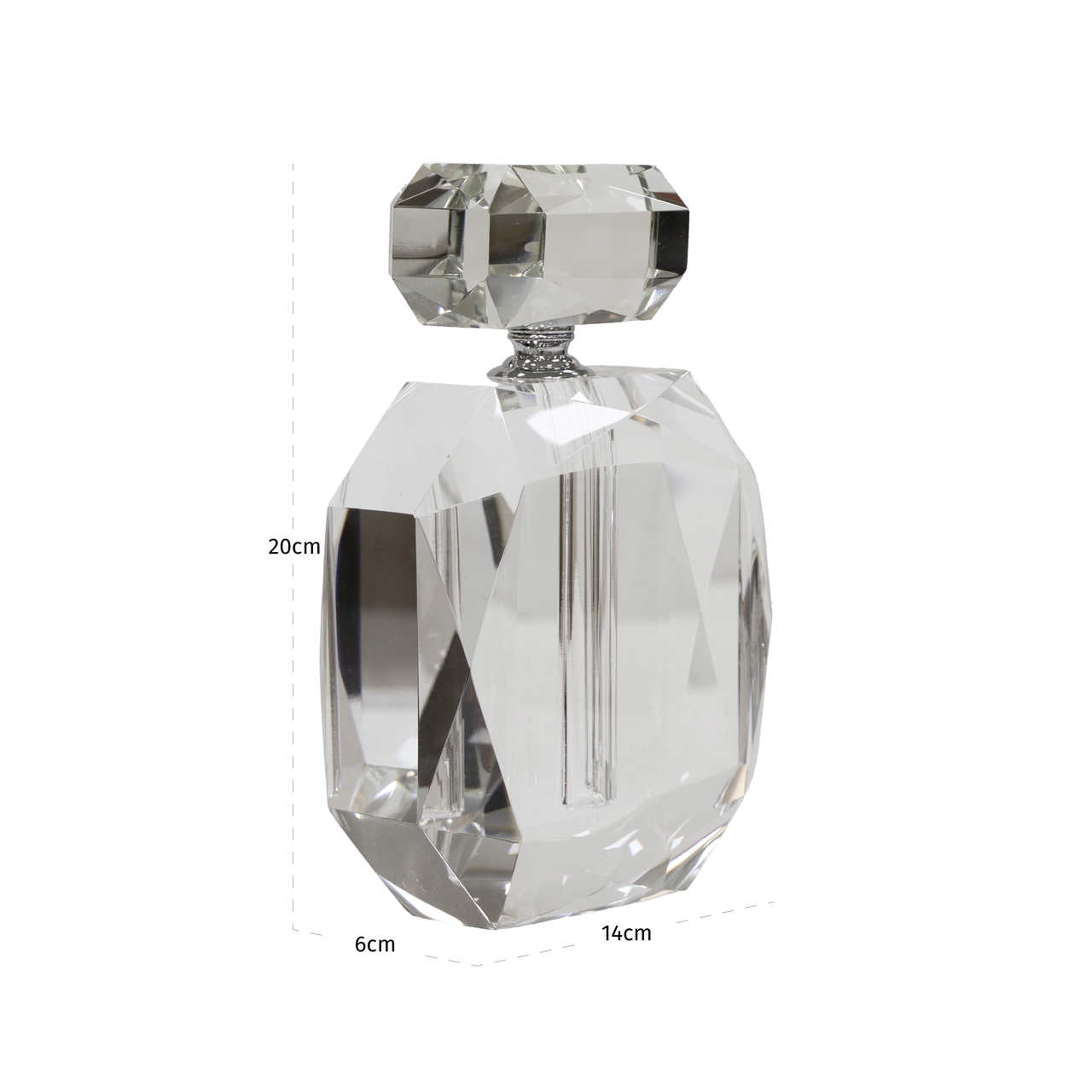 Decorative object Khloe clear transparent perfume bottle