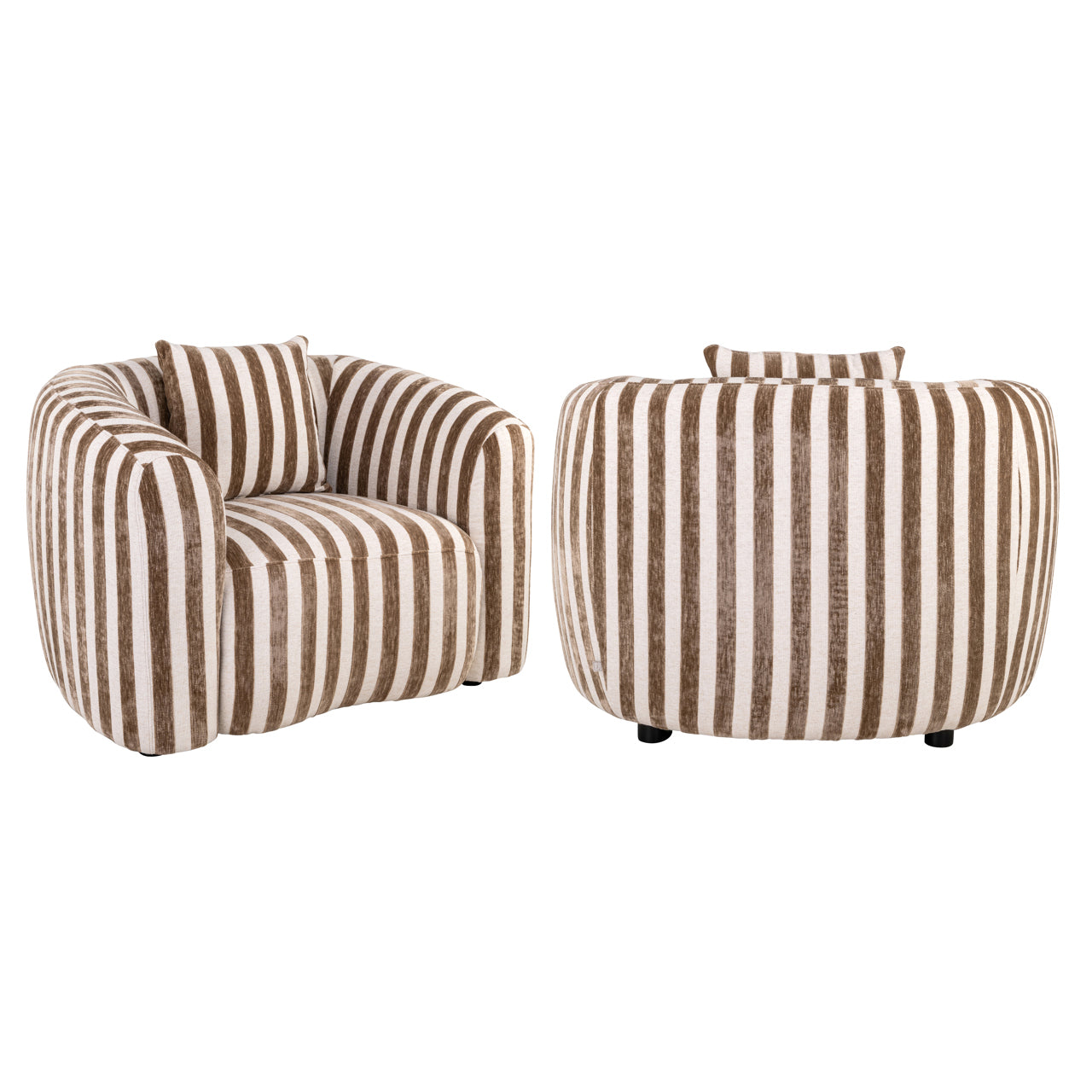 Lounge chair Luxandra stripes sand