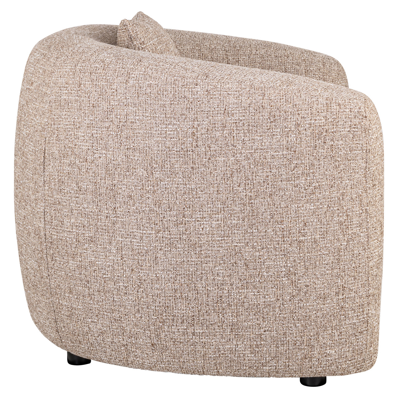Lounge chair Luxandra sand tweed fire retardant