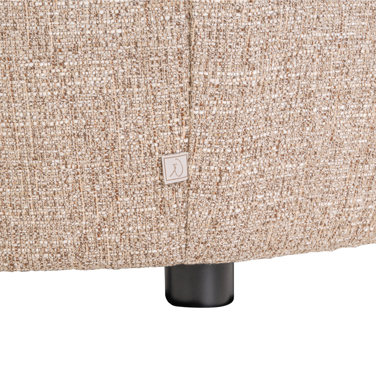 Lounge chair Luxandra sand tweed fire retardant