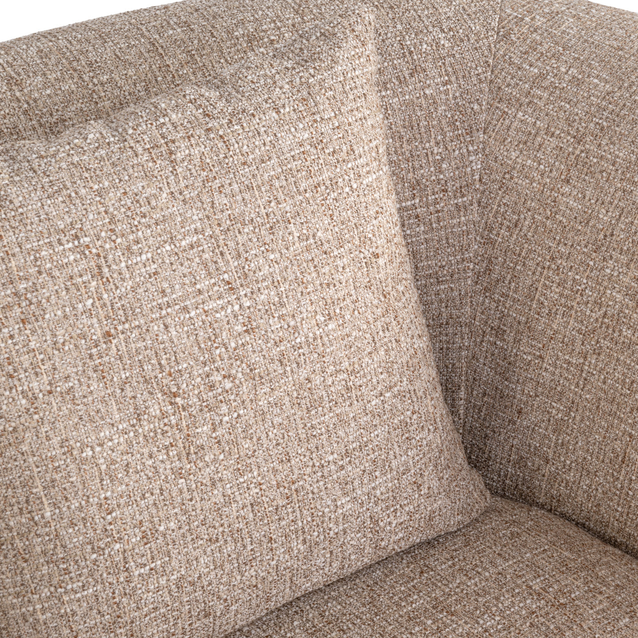Lounge chair Luxandra sand tweed fire retardant