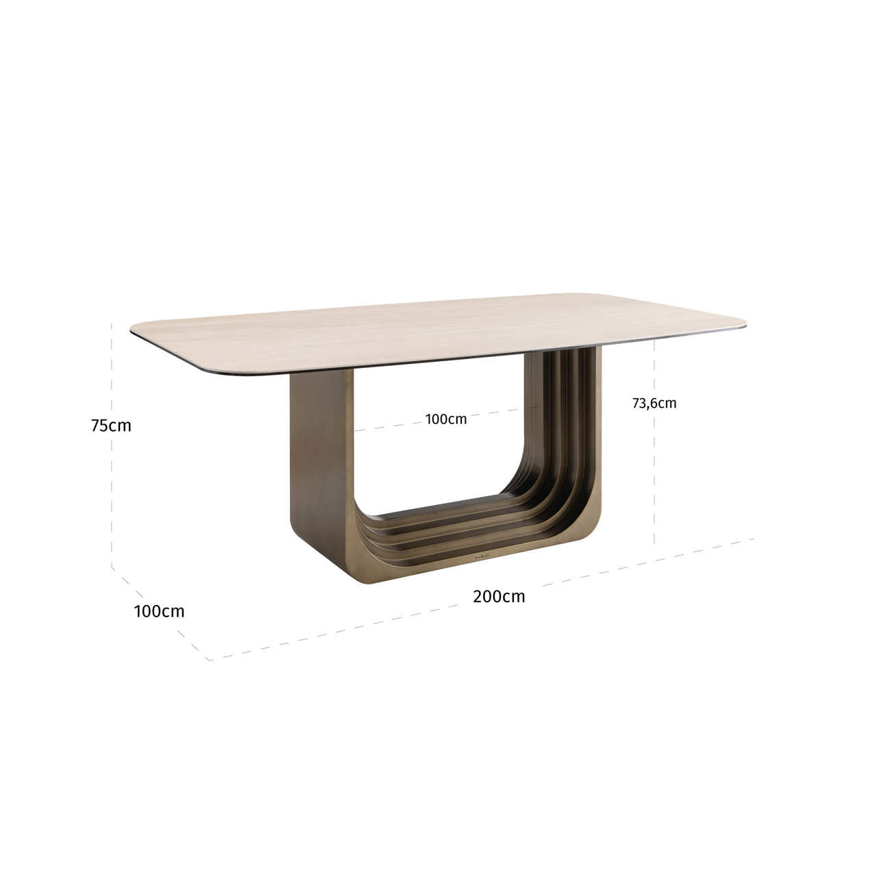 Dining table Maxfield beige 200