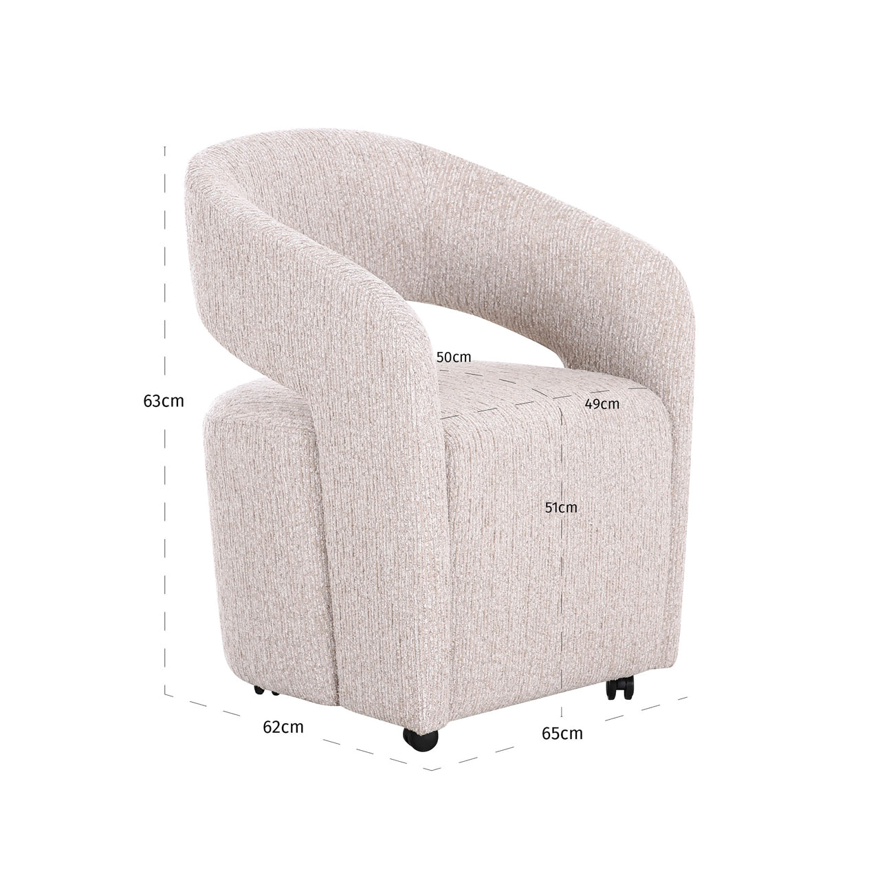 Dining chair Vixen natural linear