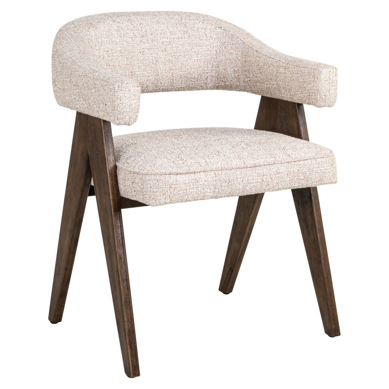 Dining chair Mori cream tweed fire retardant