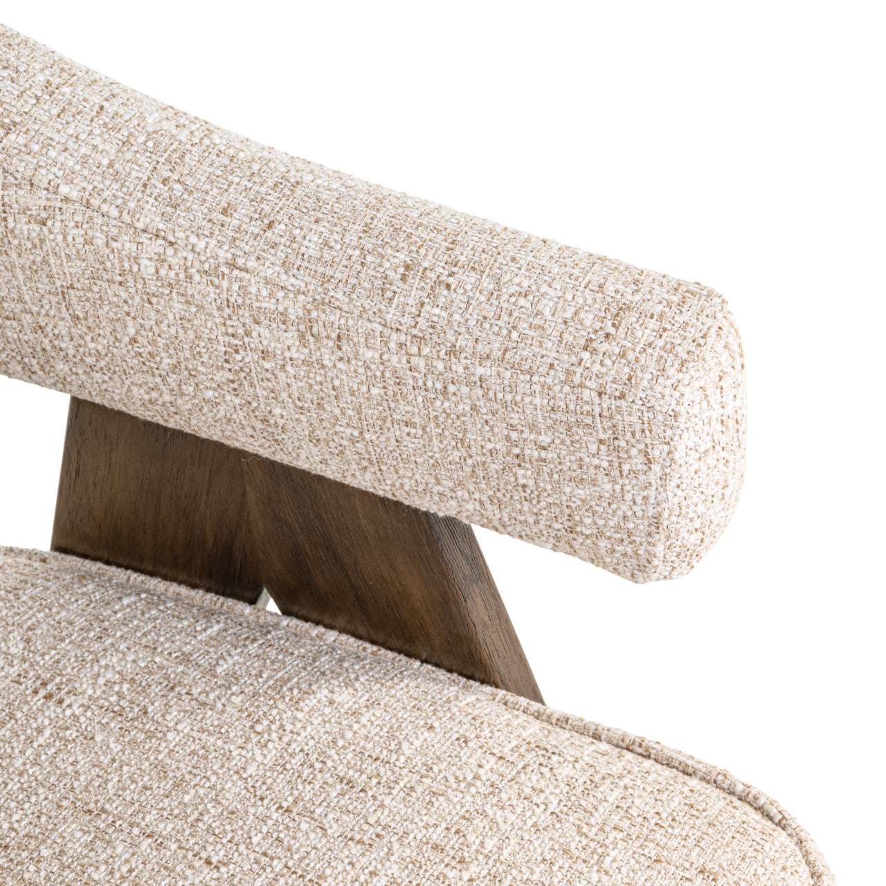 Dining chair Mori cream tweed fire retardant