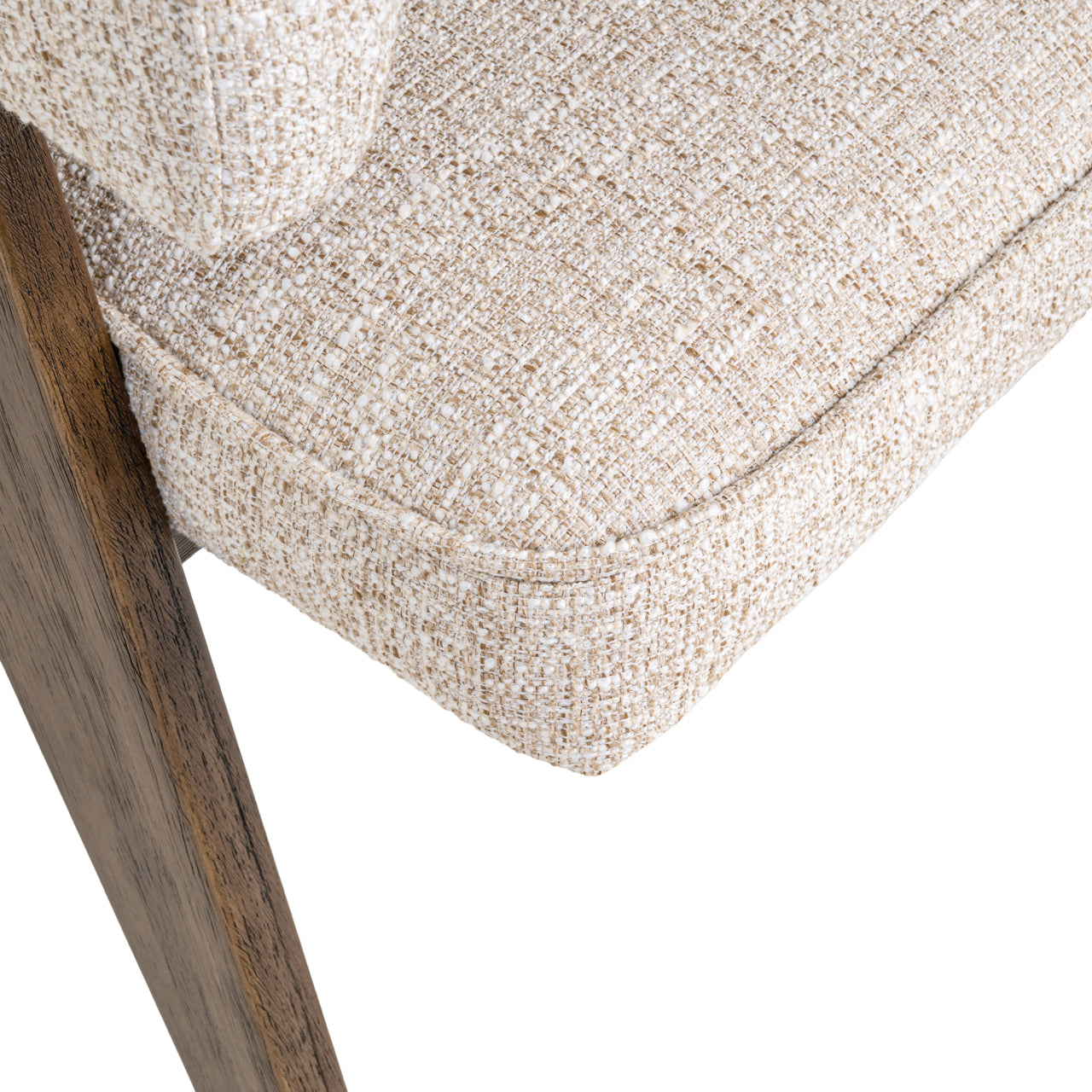 Dining chair Mori cream tweed fire retardant