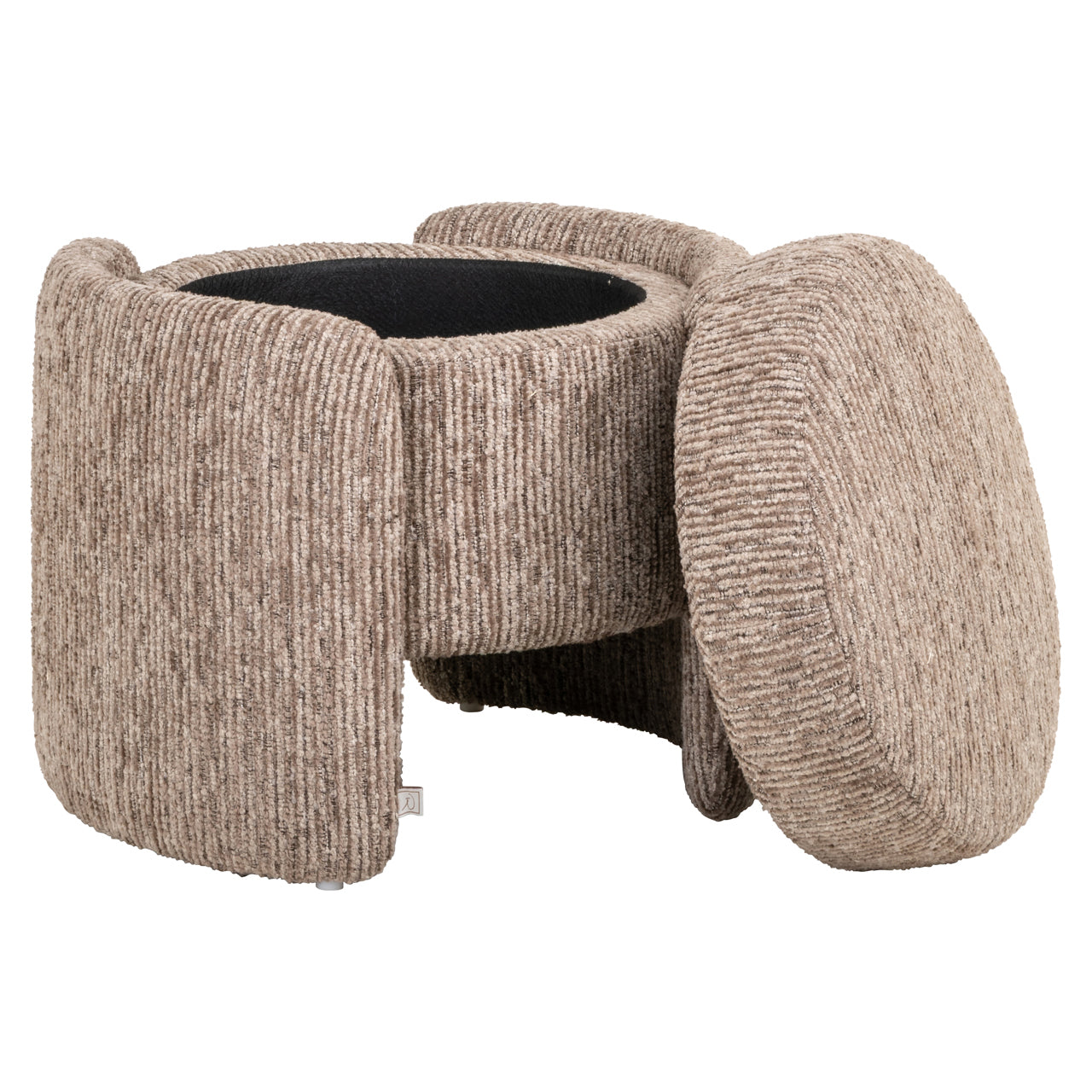 Pouffe & Footstool Cupid mocca linear with storage