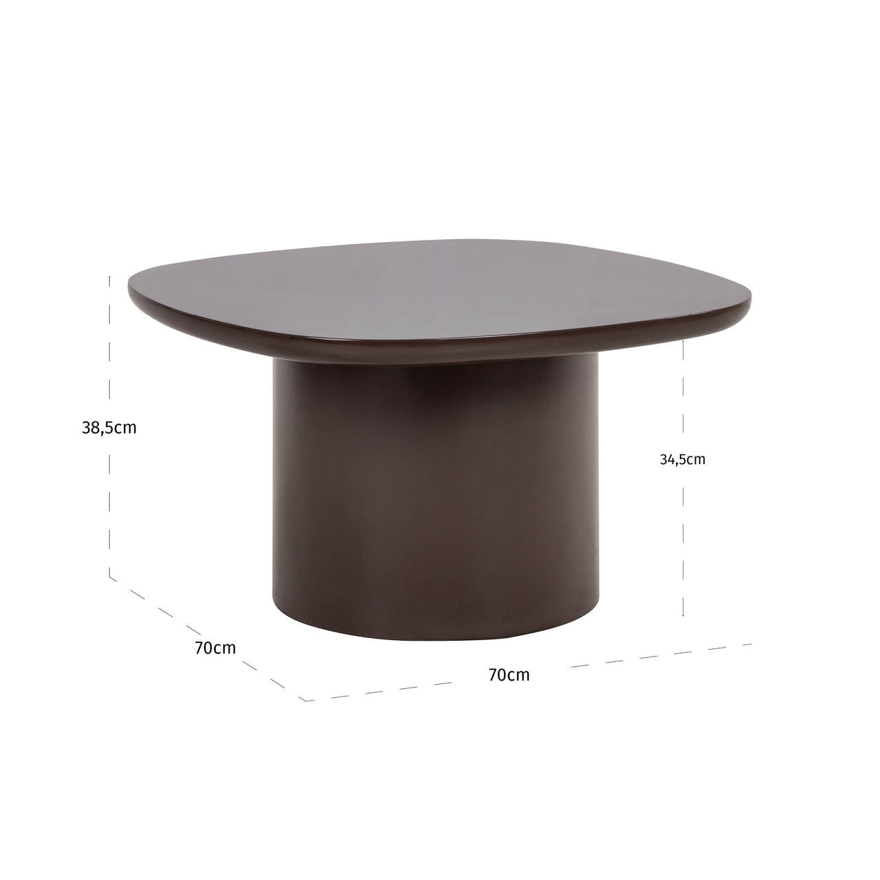 End table Almundi chocolat brown