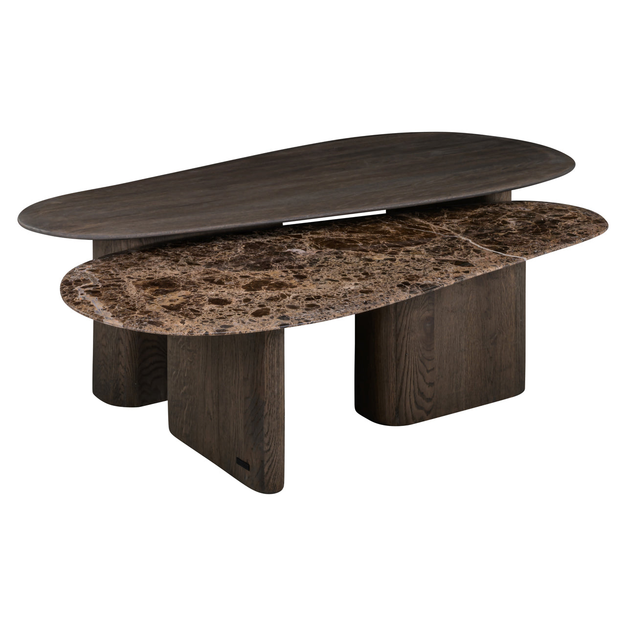 Coffee table Castello Smoked charchoal (Set of 2)
