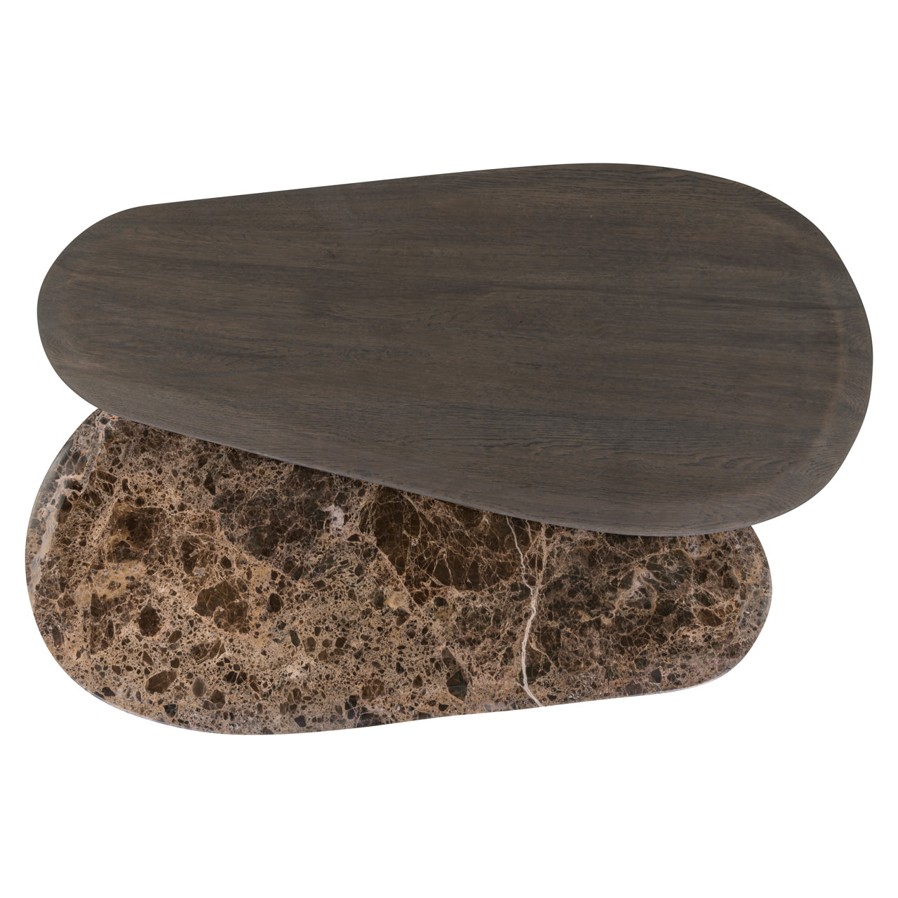 Coffee table Castello Smoked charchoal (Set of 2)