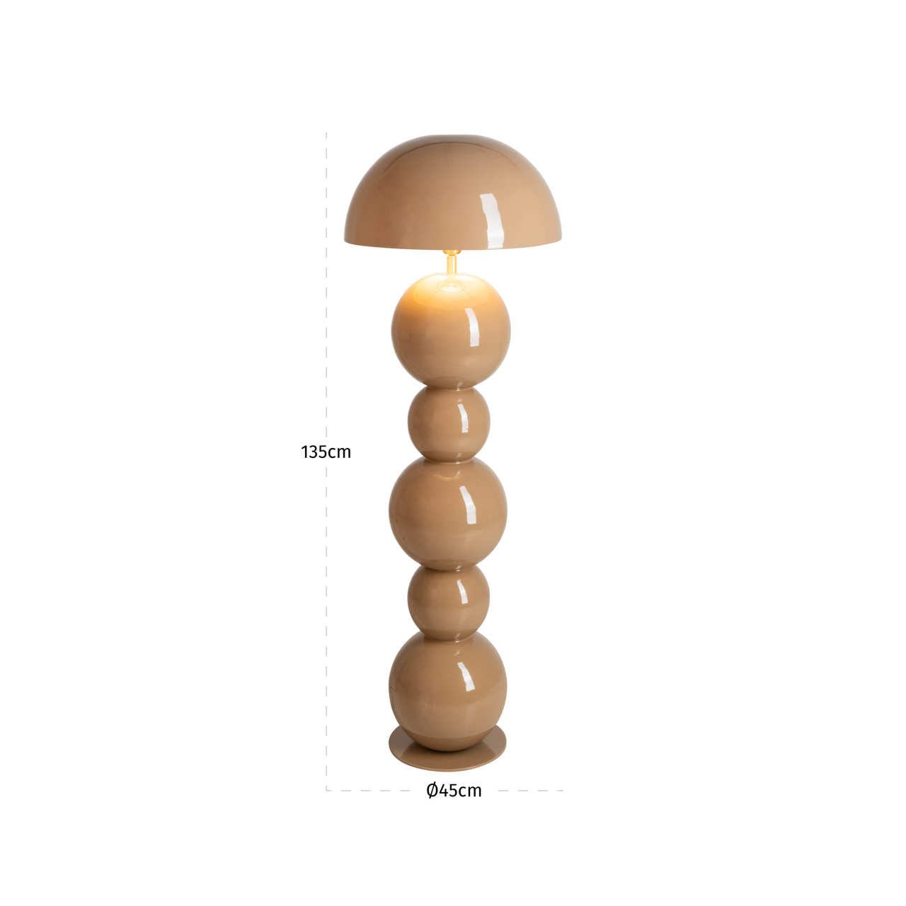 Floor lamp Hasden mocha mousse