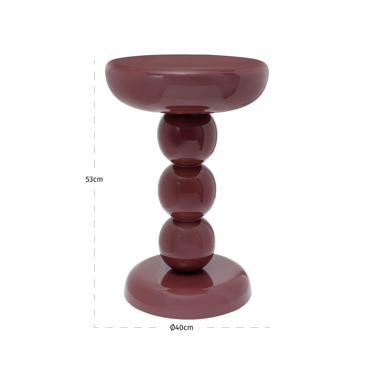 End table Reid burgundy
