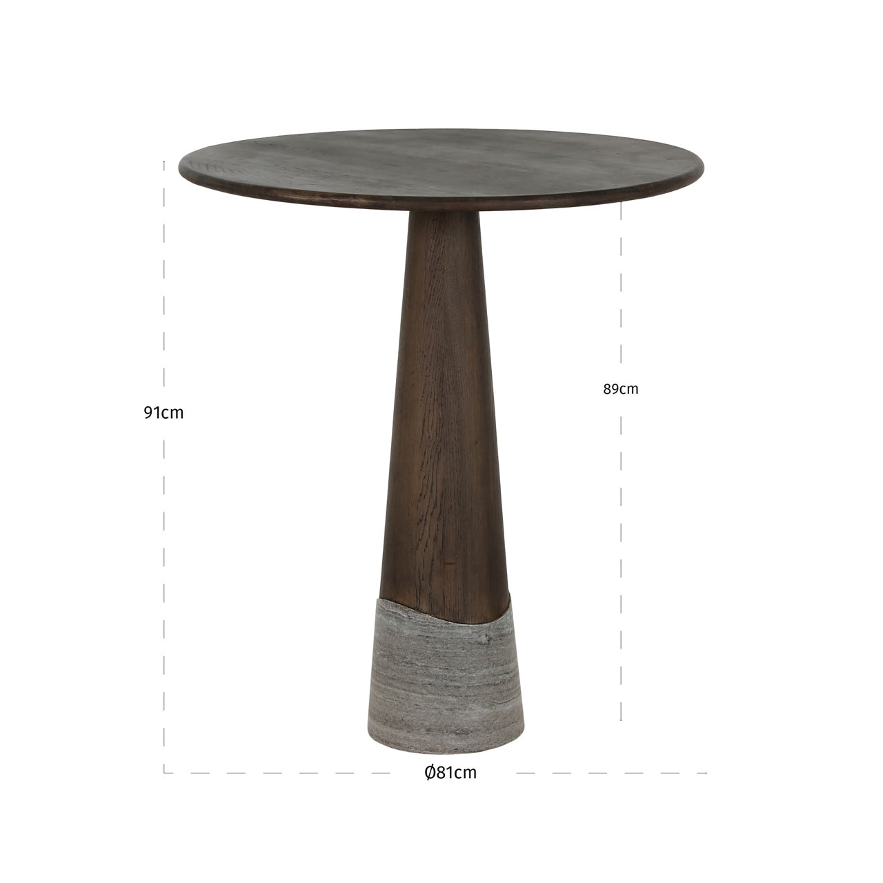 Counter table Harper Smoked charchoal